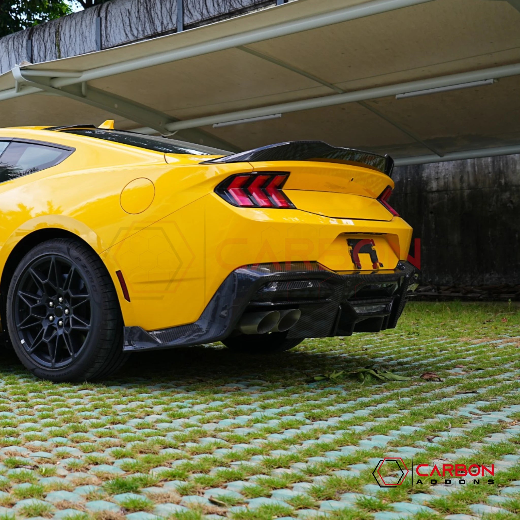 2024+ Ford Mustang (S650) GT & EcoBoost Carbon Fiber Duckbill Spoiler for  – Low Profile Gloss Carbon Wing