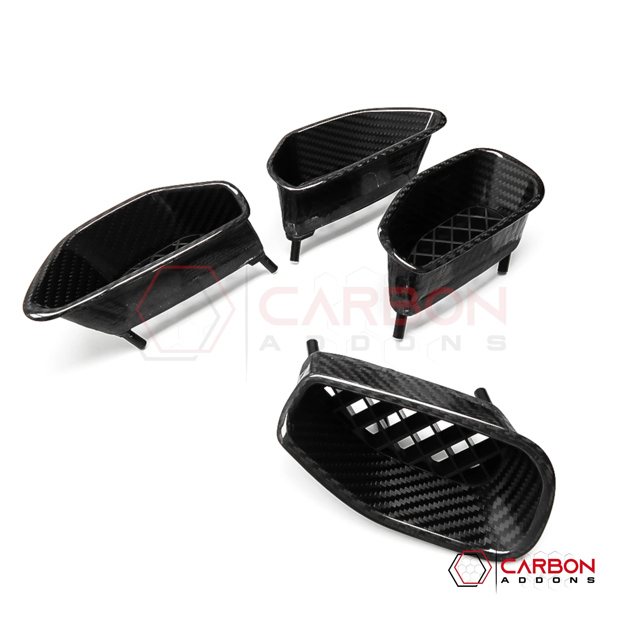 Carbon Fiber Fender Side Vents Replacement for 2009-2012 Chevrolet Corvette C6 ZR1 | Real Carbon Fiber Exterior Trim Upgrade