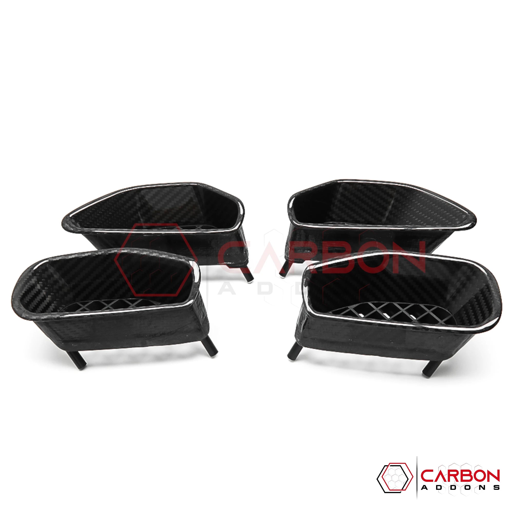 Carbon Fiber Fender Side Vents Replacement for 2009-2012 Chevrolet Corvette C6 ZR1 | Real Carbon Fiber Exterior Trim Upgrade