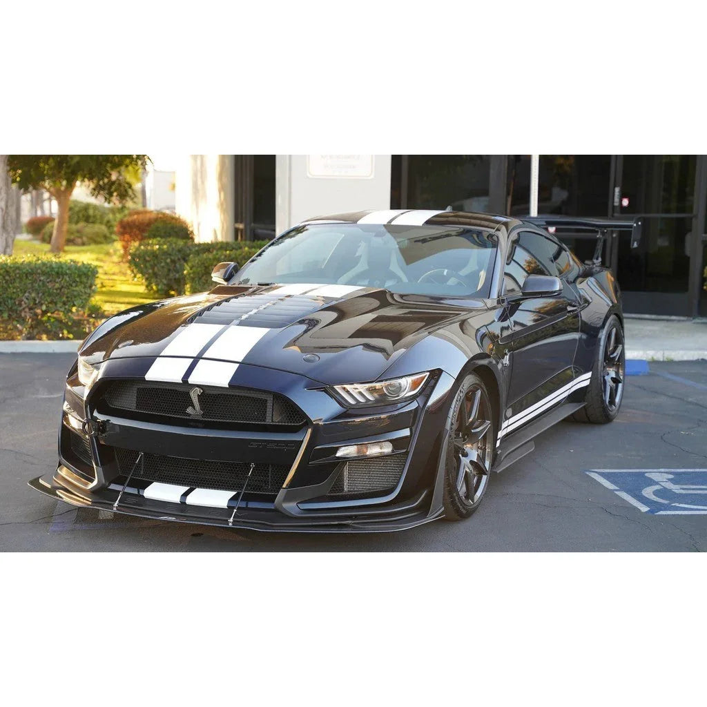 APR Performance Carbon Fiber Front Wind Splitter with Support Rods for 2020–2023 Ford Mustang Shelby GT500