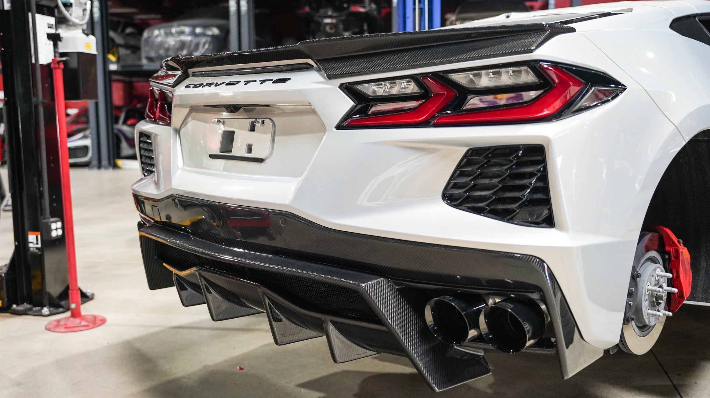 APR Performance Carbon Fiber Rear Spoiler Delete Panel for Chevrolet Corvette C8