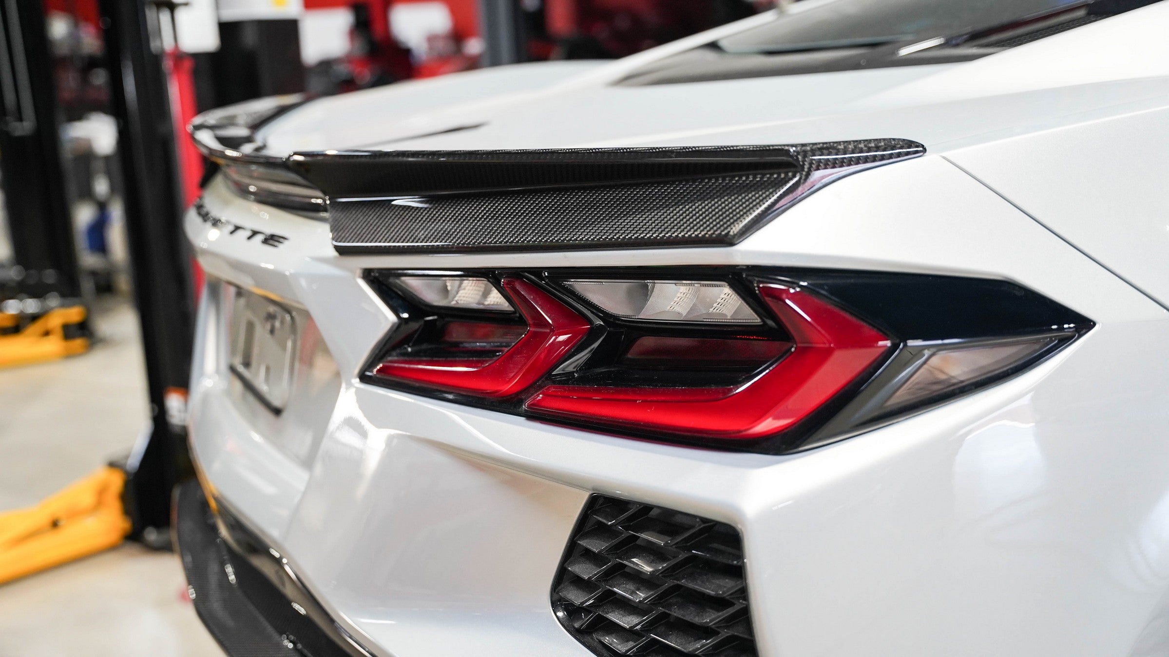 APR Performance Carbon Fiber Rear Spoiler Delete Panel for Chevrolet Corvette C8