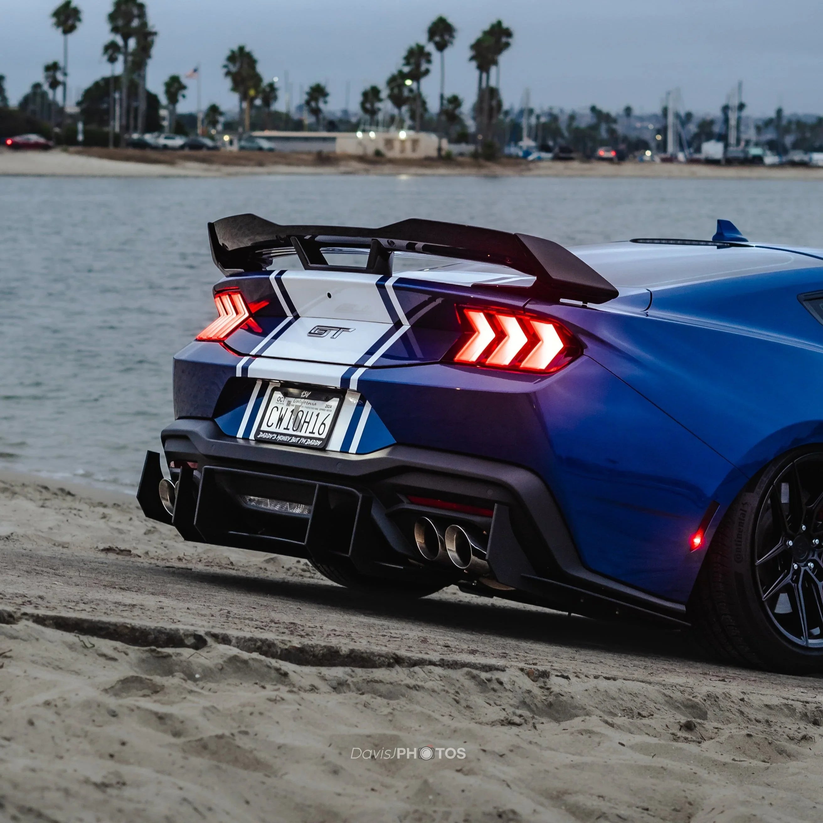 2024+ Ford Mustang S650 GT Performance Pack Rear Diffuser – Stealth Style Quad Tip Aero Diffuser