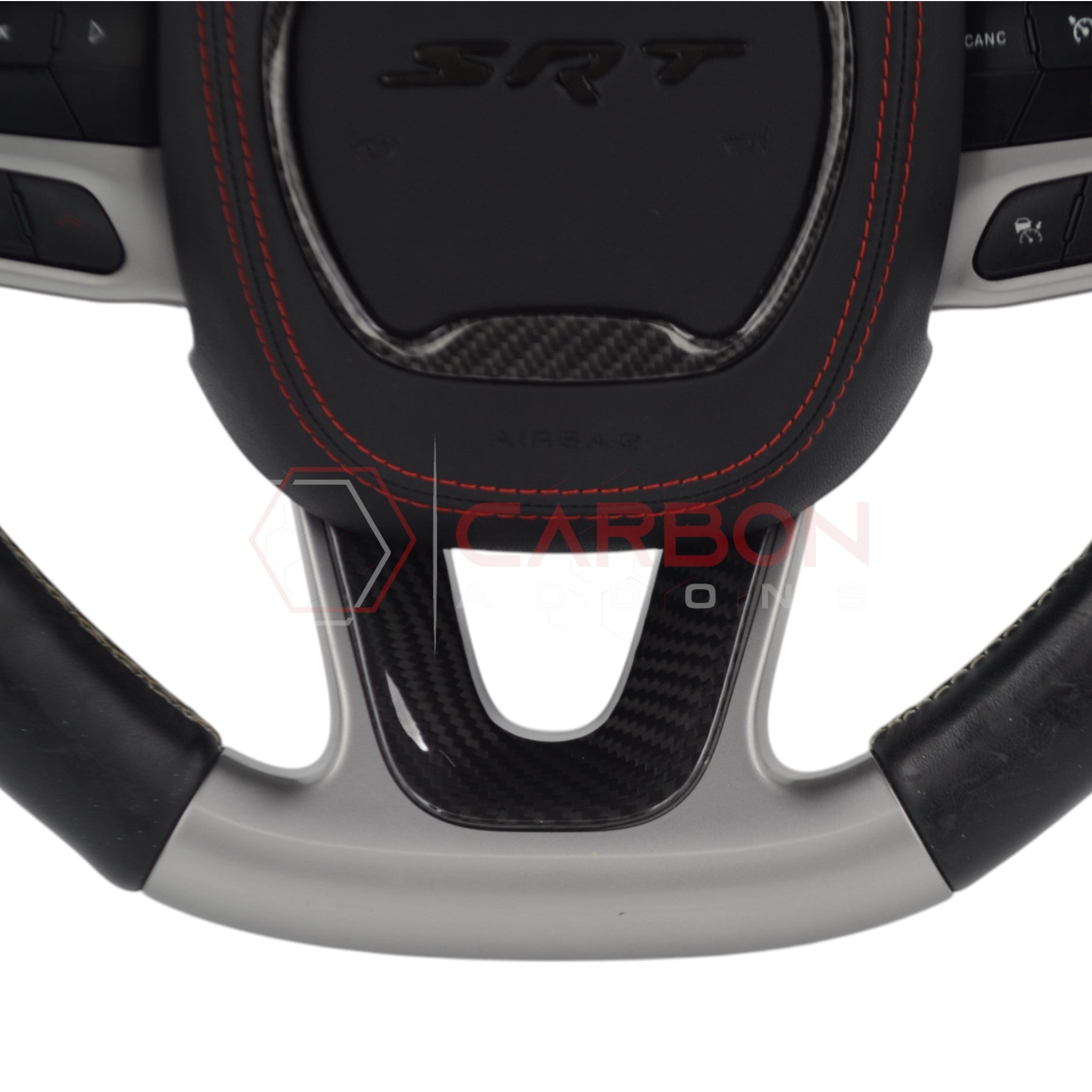 Dodge SRT Charger Challenger Durango 2015-2023 Carbon Fiber Lower Steering Wheel Trim Cover