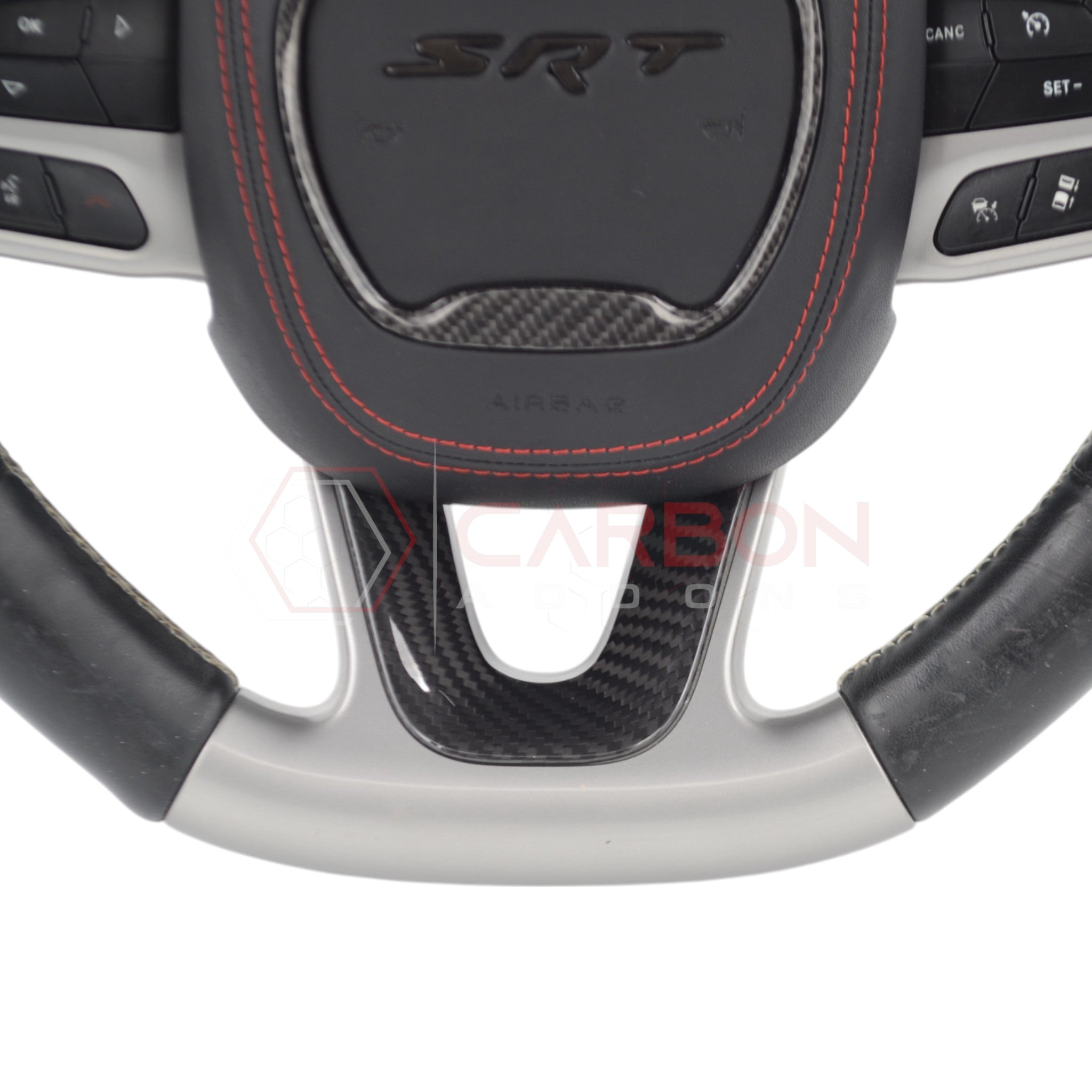 Dodge SRT Charger Challenger Durango 2015-2023 Carbon Fiber Lower Steering Wheel Trim Cover