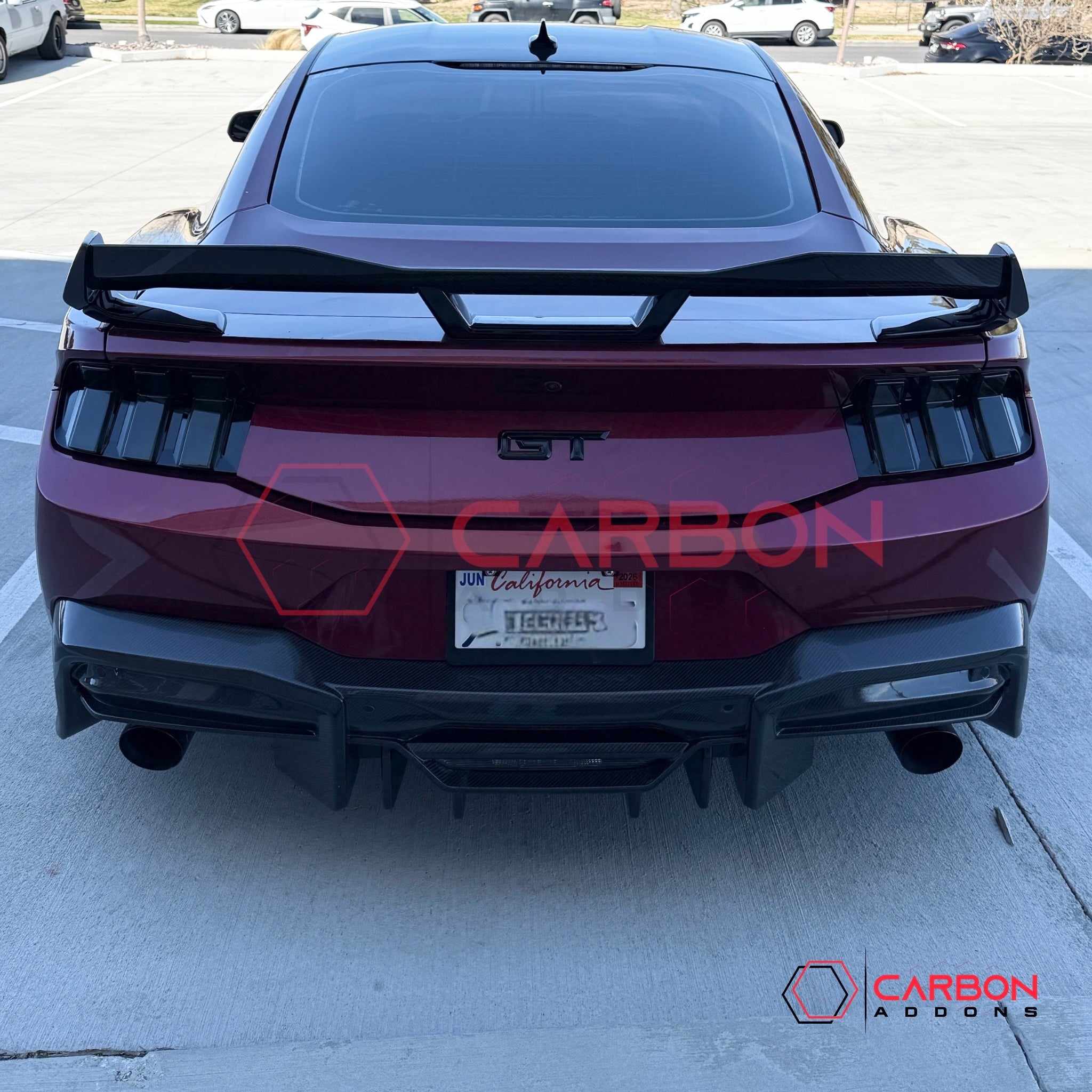 2024+ Ford Mustang S650 GT Real Carbon Fiber Rear Diffuser