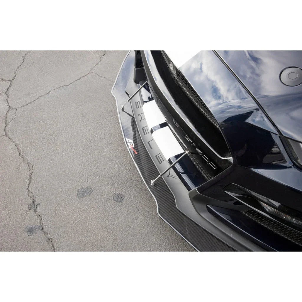 APR Performance Carbon Fiber Front Wind Splitter with Support Rods for 2020–2023 Ford Mustang Shelby GT500