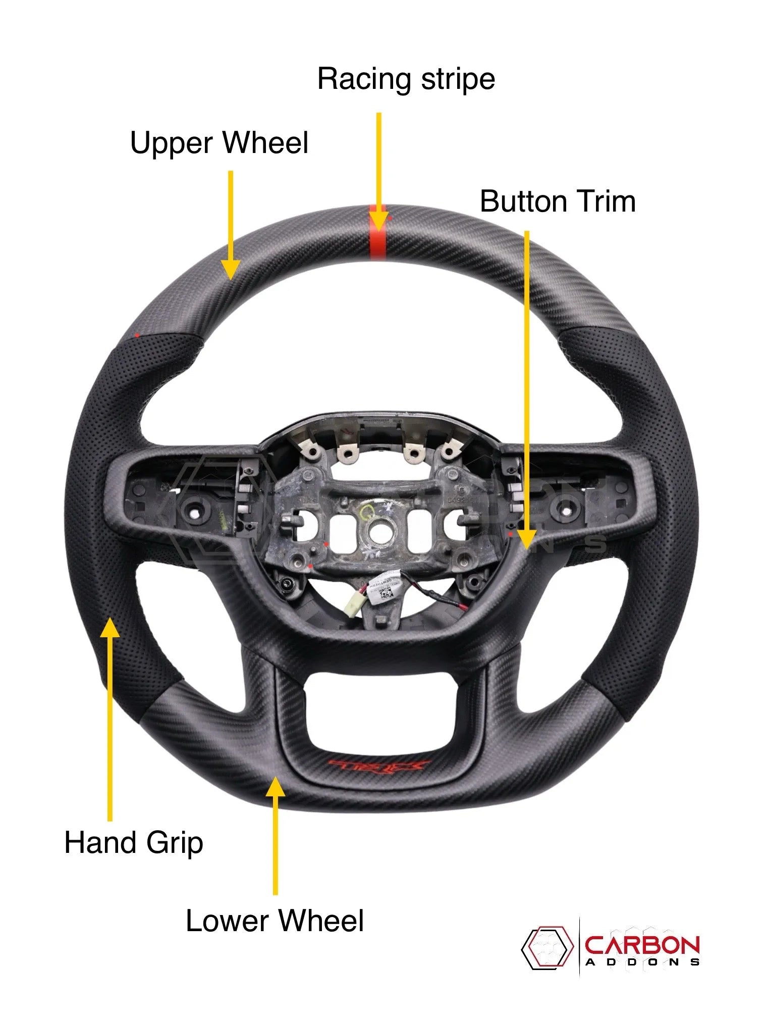 RAM TRX | 1500 | 2500 | 3500 Custom Heated Carbon Fiber Steering Wheel 2019-2024