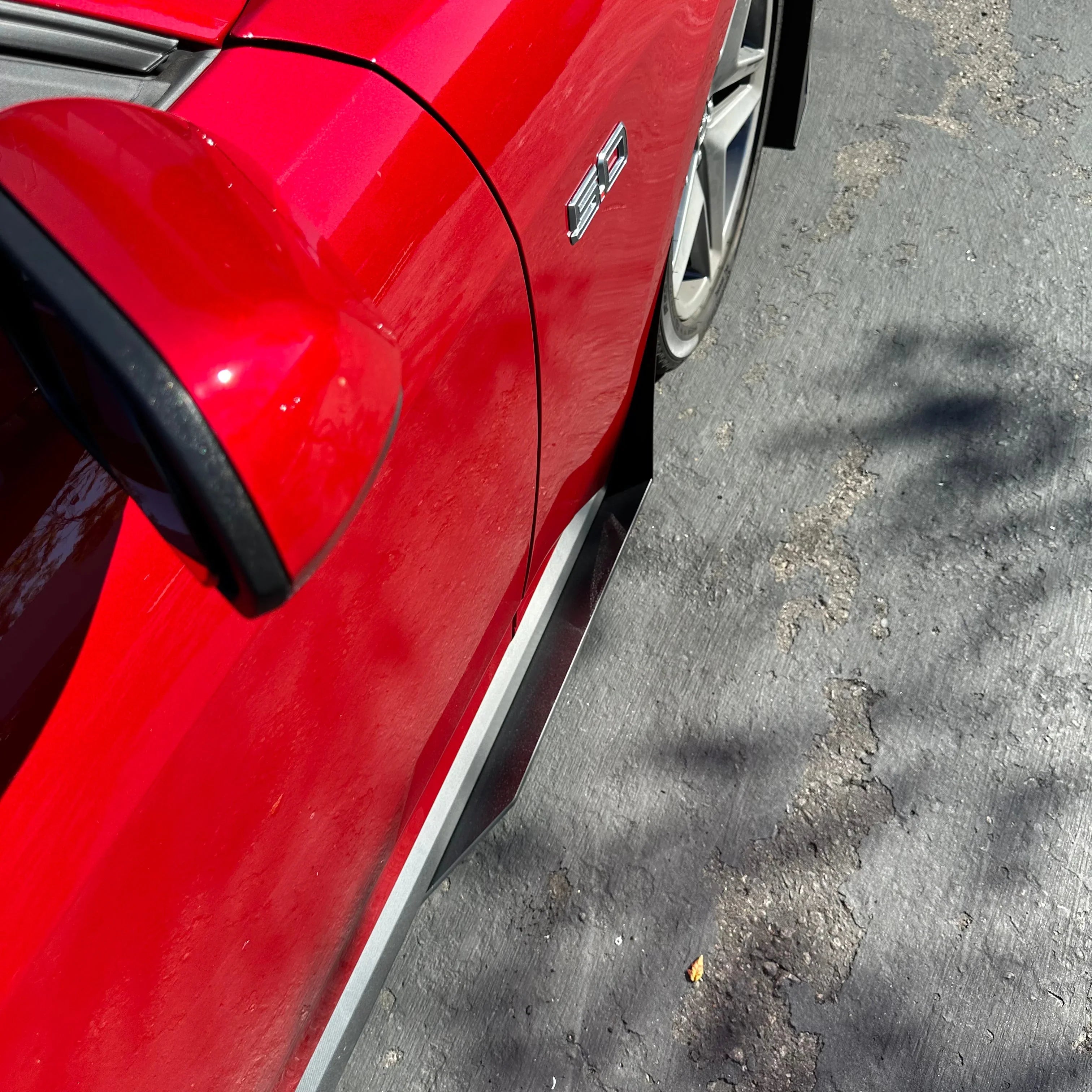 2015–2023 Ford Mustang "GT500-Style" Side Skirt Extensions – HDPE Aero Side Skirts