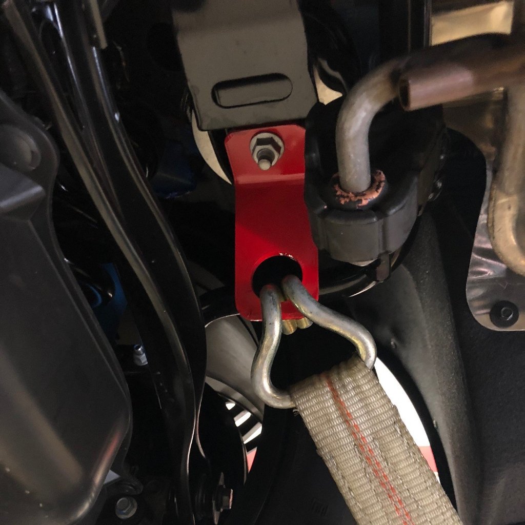 Camaro 2016–2024 Trailer Strap Points (Red Powder Coat)