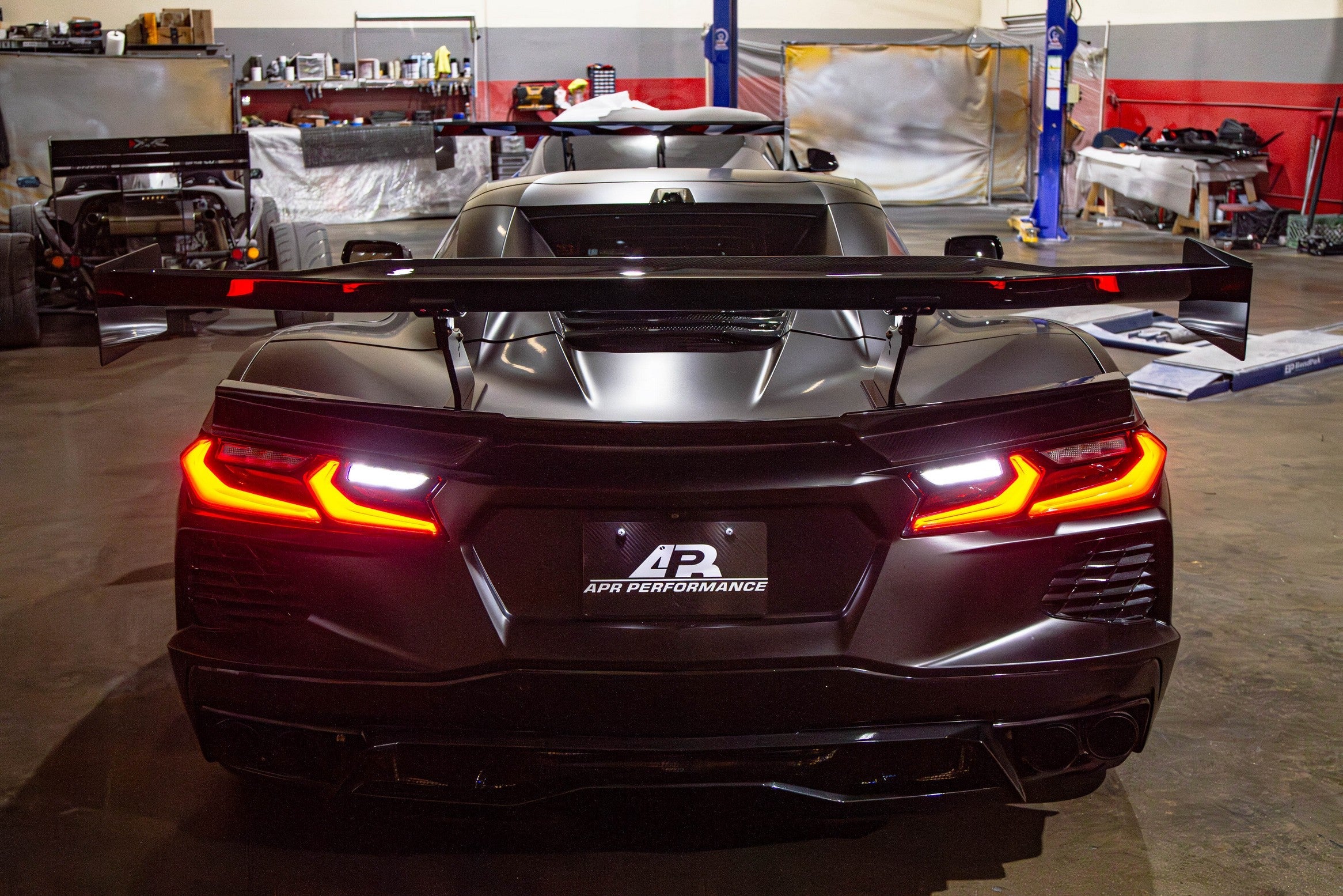 APR Performance GTC-500 Carbon Fiber Adjustable Rear Wing for Chevrolet Corvette C8 Convertible