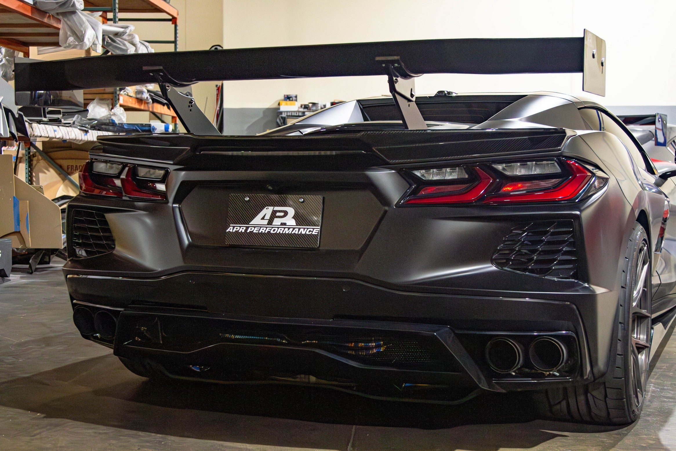 APR Performance GTC-500 Carbon Fiber Adjustable Rear Wing for Chevrolet Corvette C8 Convertible