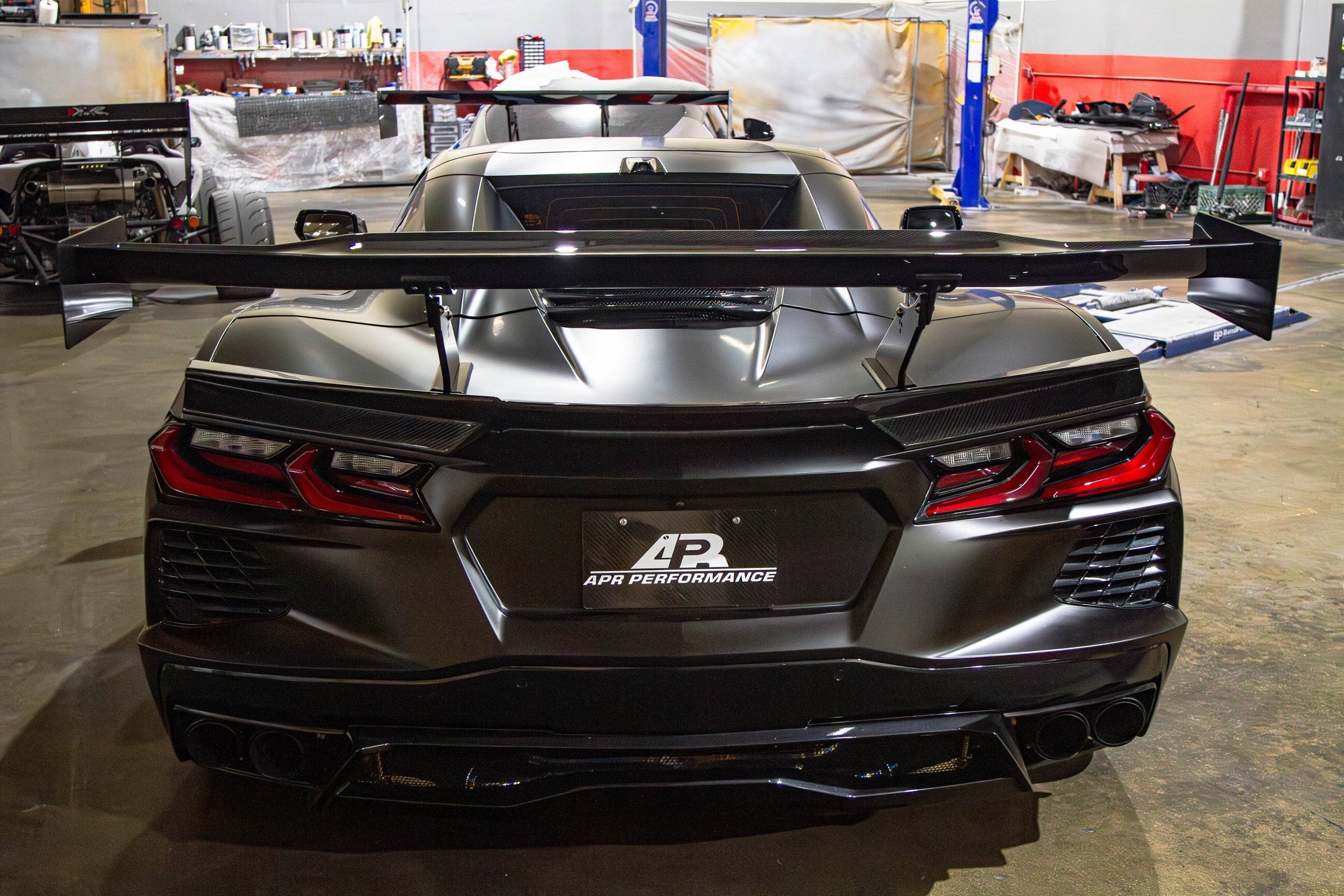 APR Performance GTC-500 Carbon Fiber Adjustable Rear Wing for Chevrolet Corvette C8 Convertible