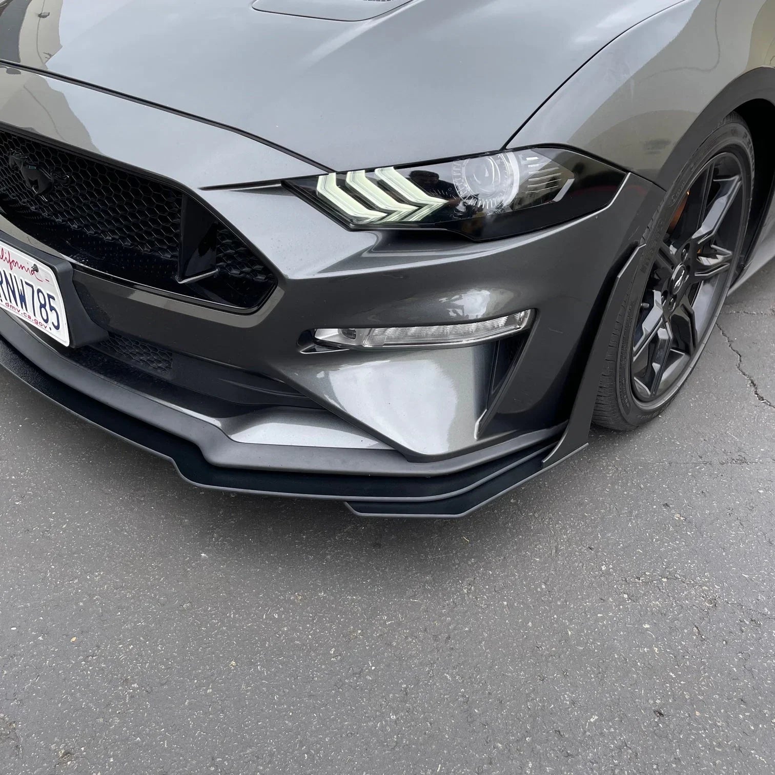 2018–2023 Ford Mustang GT & EcoBoost Splitter Extension – ABS Front Lip Extension (Base Models)