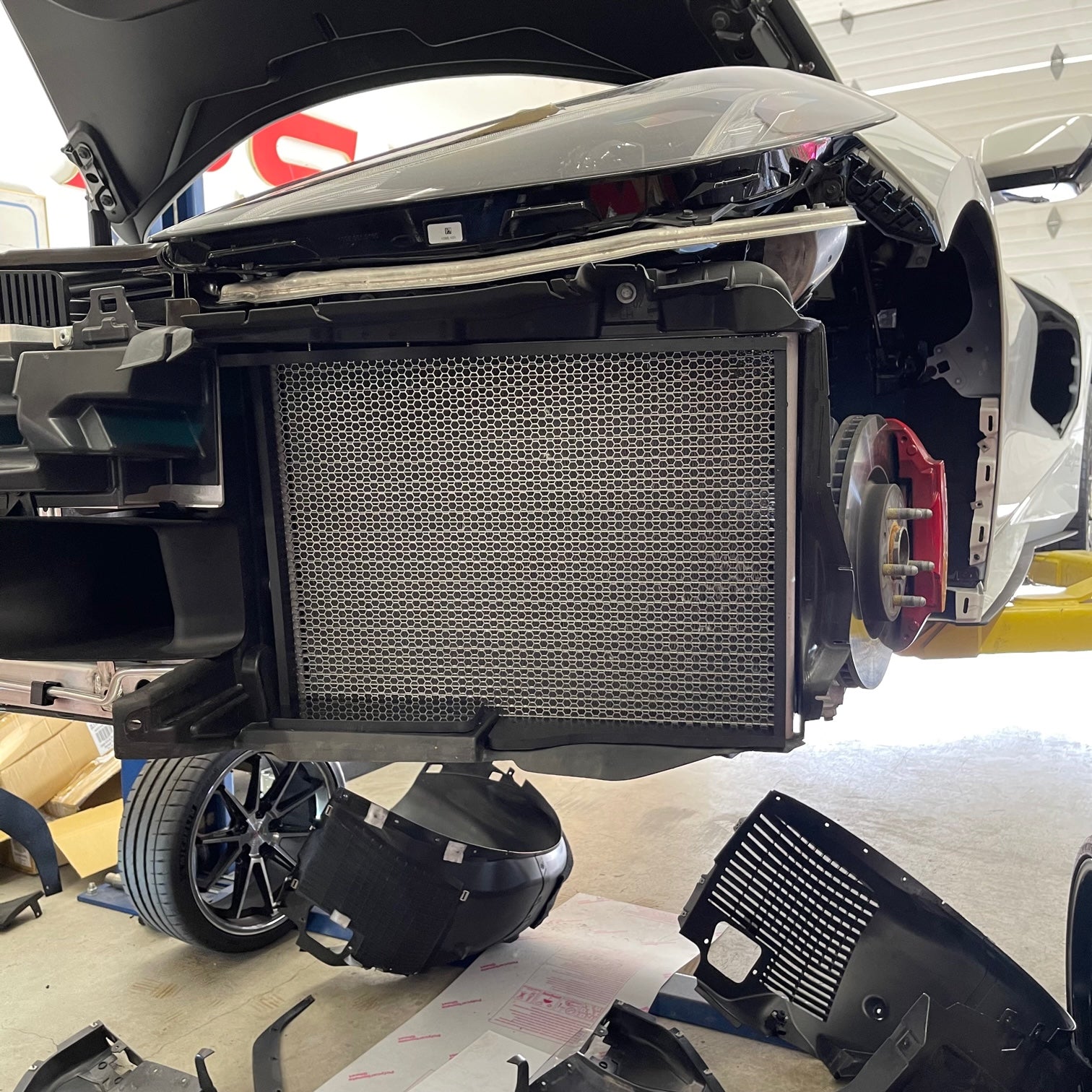 2020+ C8 Corvette Radiator Protection Screens – Front Mesh Rock Guard Kit