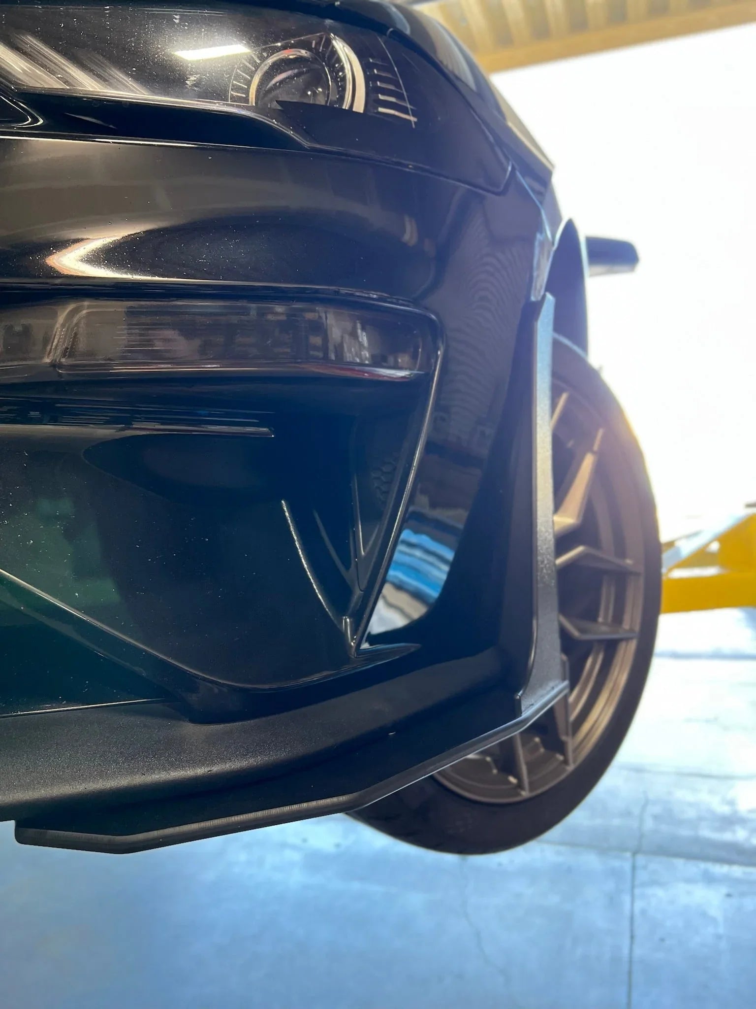 2015–2023 Ford Mustang "GT500-Style" Splitter Winglets & Fender Extensions – Front Aero Extensions (HDPE)
