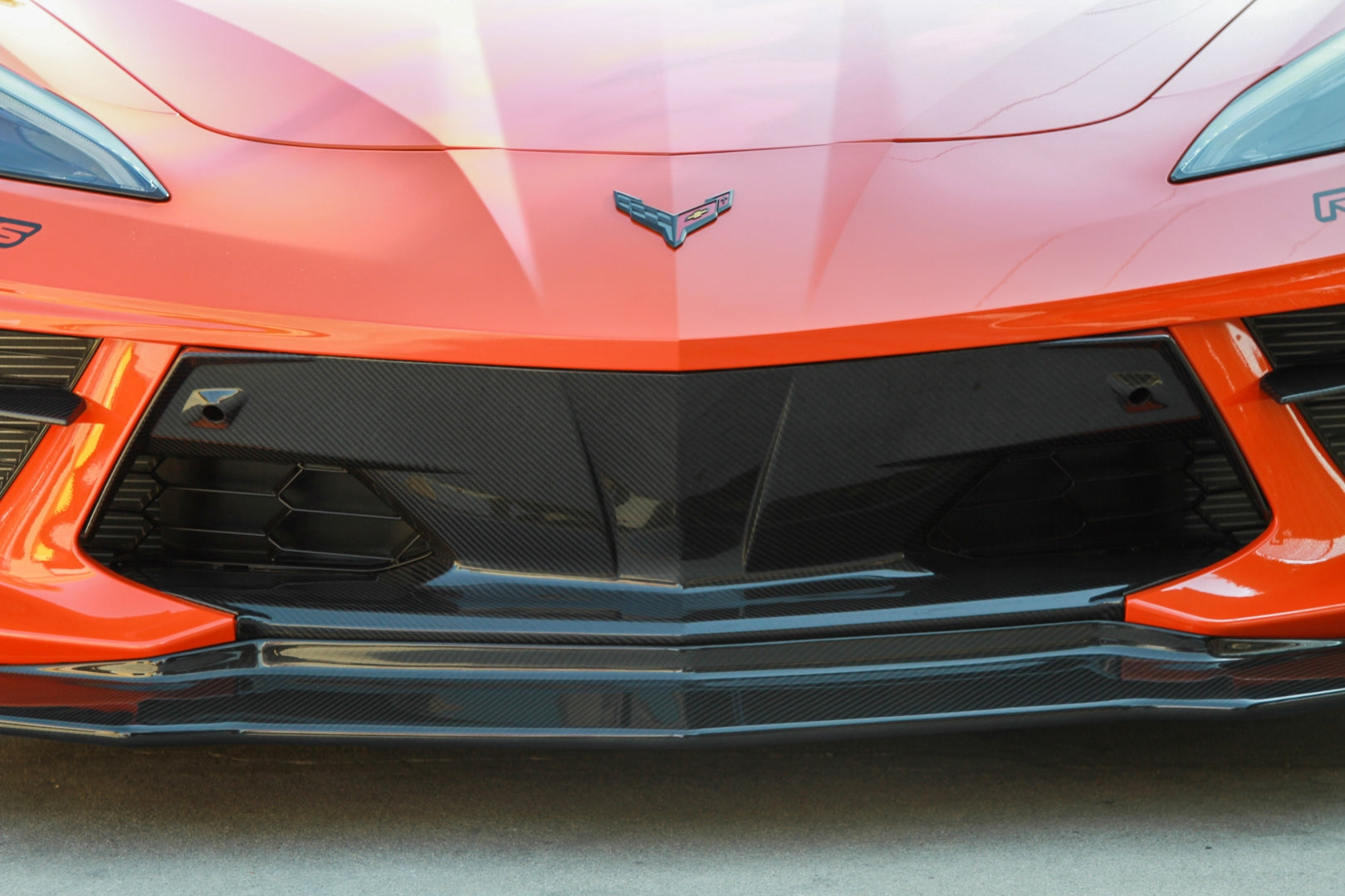 APR Performance Carbon Fiber Front Bumper Center Bezels for Chevrolet Corvette C8