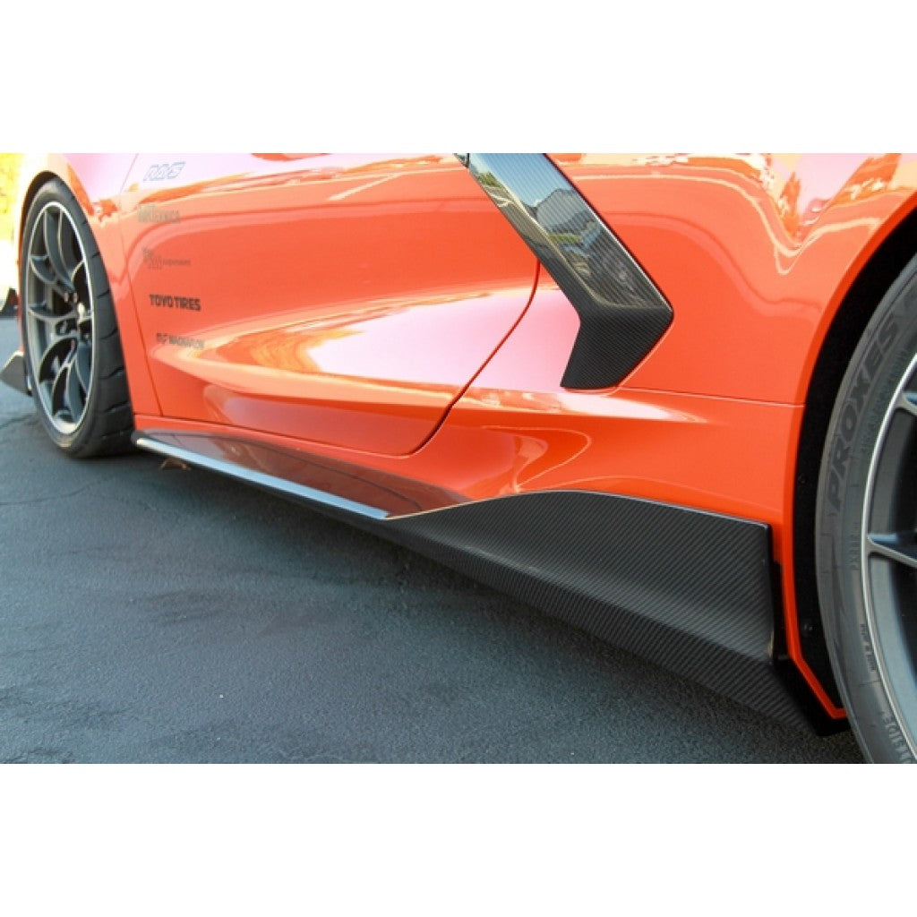 APR Performance Carbon Fiber Side Rocker Extensions (Side Skirts) for Chevrolet Corvette C8 Stingray
