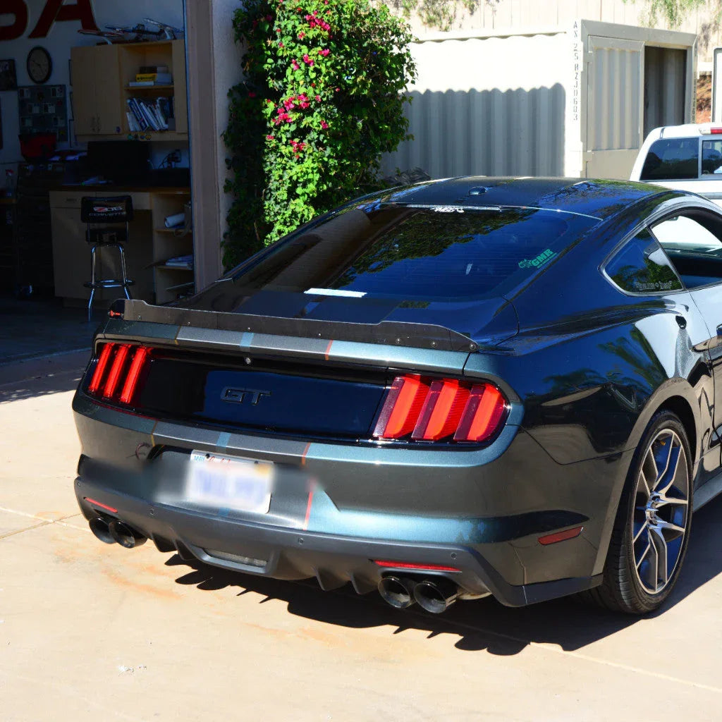 2015–2023 Ford Mustang GT Small Spoiler Wicker Bill – Lexan Rear Wing Extension