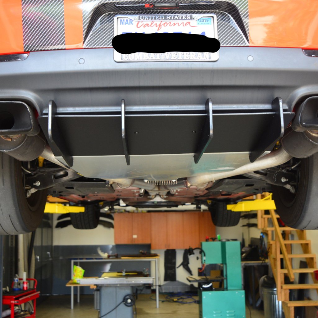 Dodge Challenger 2015–2023 Rear Diffuser – HDPE & Aluminum Belly Pan | ZL1 Addons