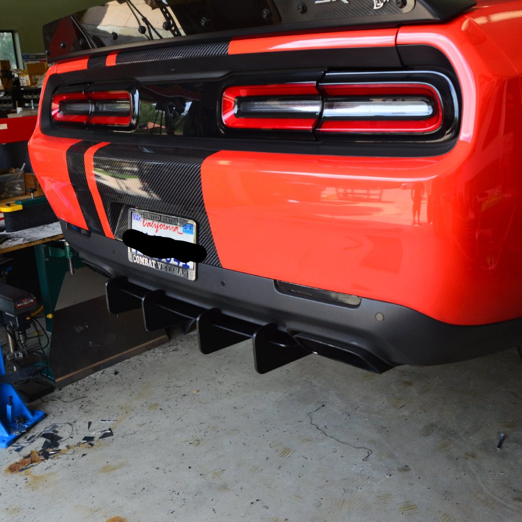 Dodge Challenger 2015–2023 Rear Diffuser – HDPE & Aluminum Belly Pan | ZL1 Addons