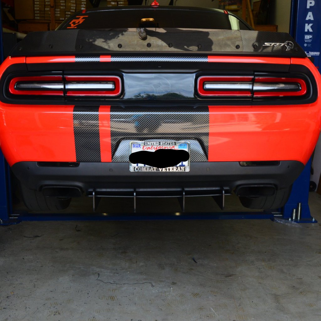 Dodge Challenger 2015–2023 Rear Diffuser – HDPE & Aluminum Belly Pan | ZL1 Addons