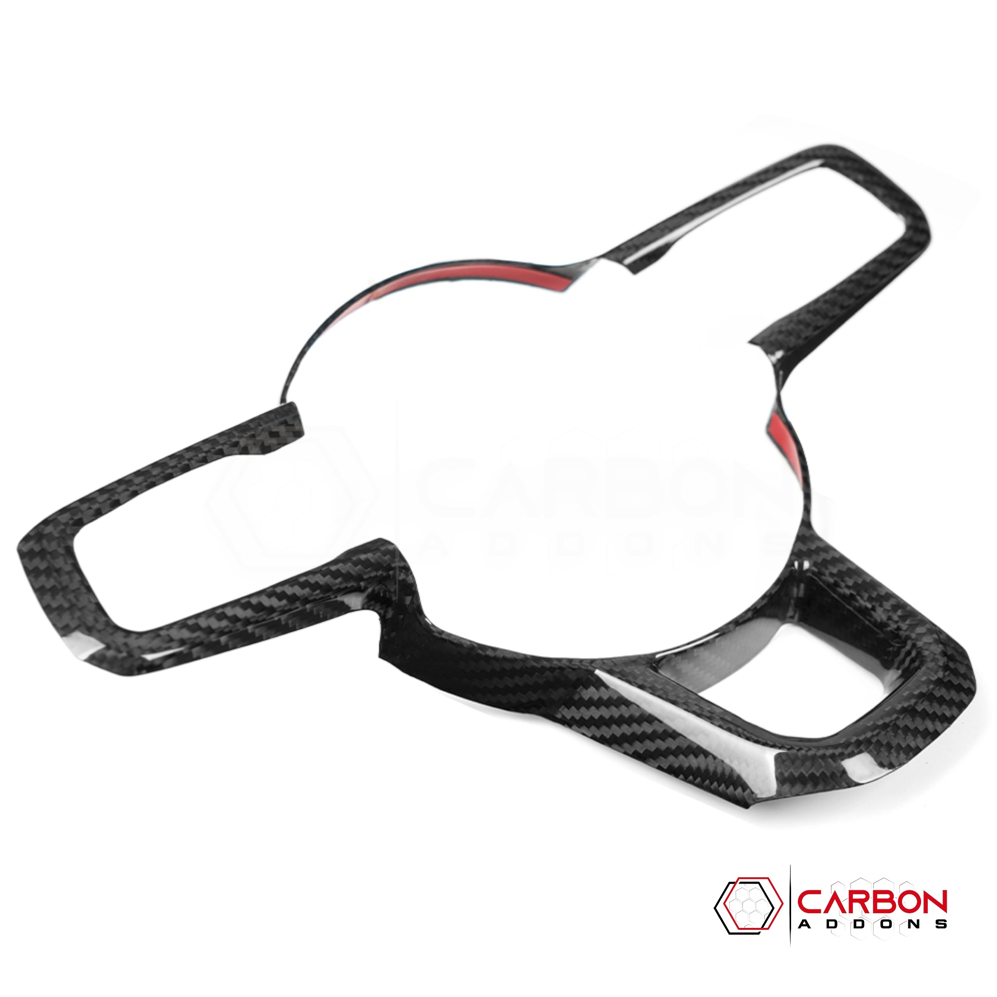 Jeep Gladiator Steering Wheel Trim Cover – Real Dry Carbon Fiber (Glossy or Matte) 2020–Current