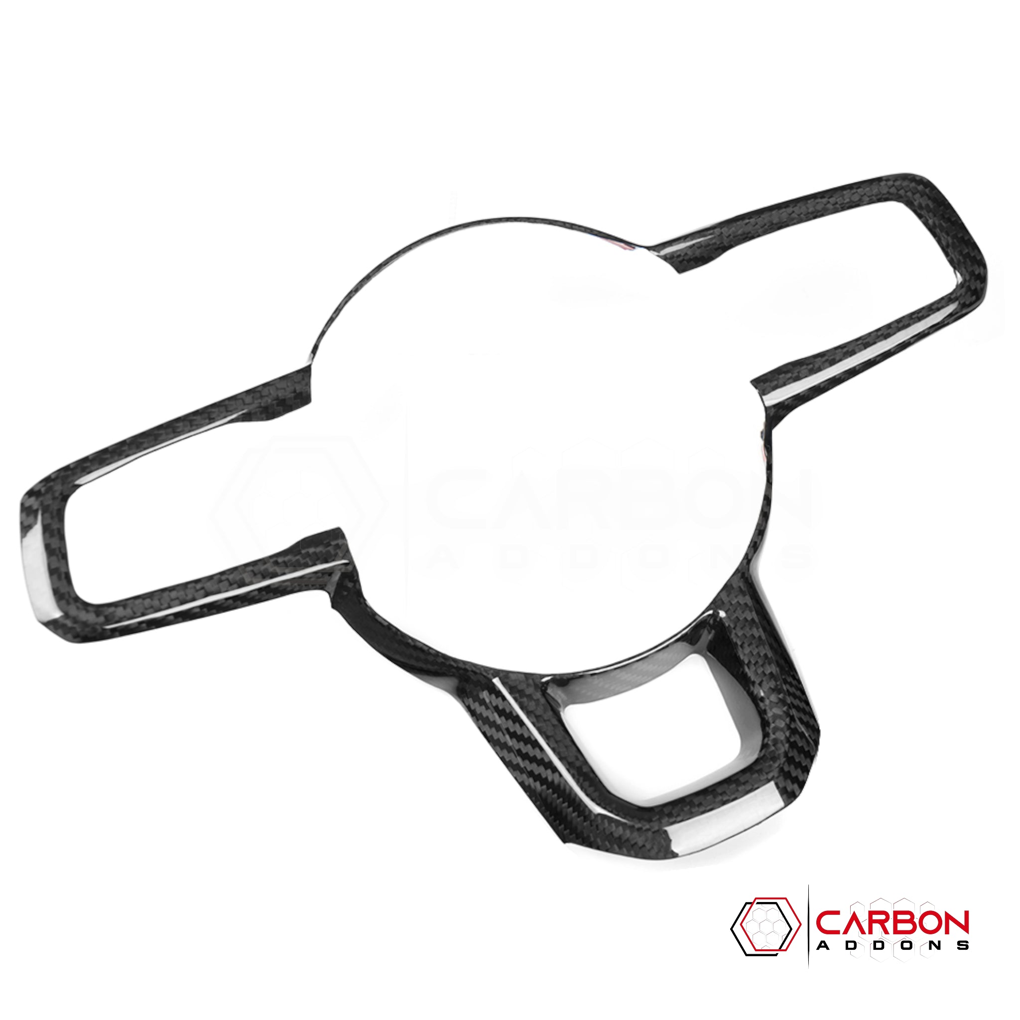 Jeep Gladiator Steering Wheel Trim Cover – Real Dry Carbon Fiber (Glossy or Matte) 2020–Current