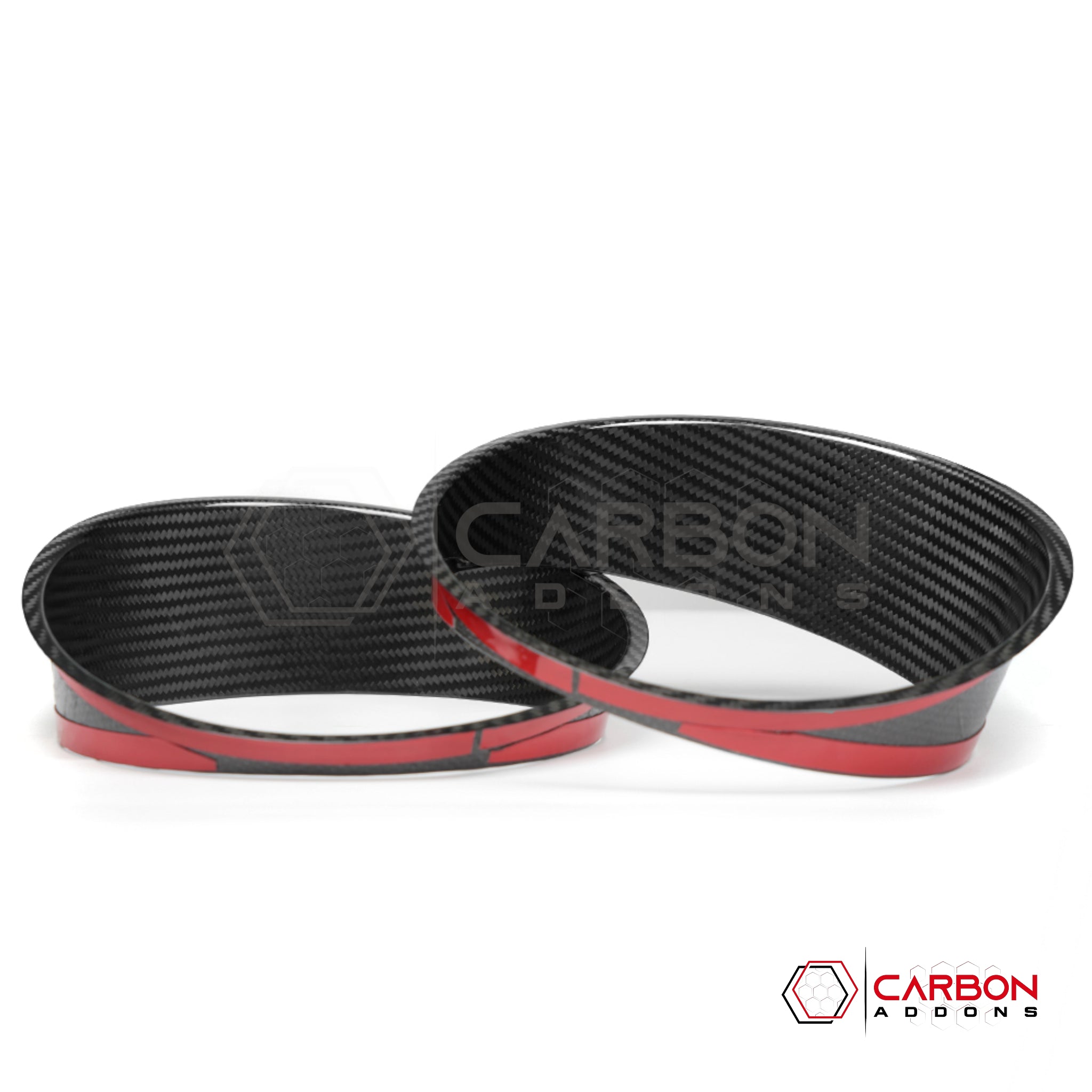 Jeep Gladiator JT & Wrangler JL Headlight Ring Frame Bezel Cover – Real Dry Carbon Fiber (Glossy or Matte) 2020–Current