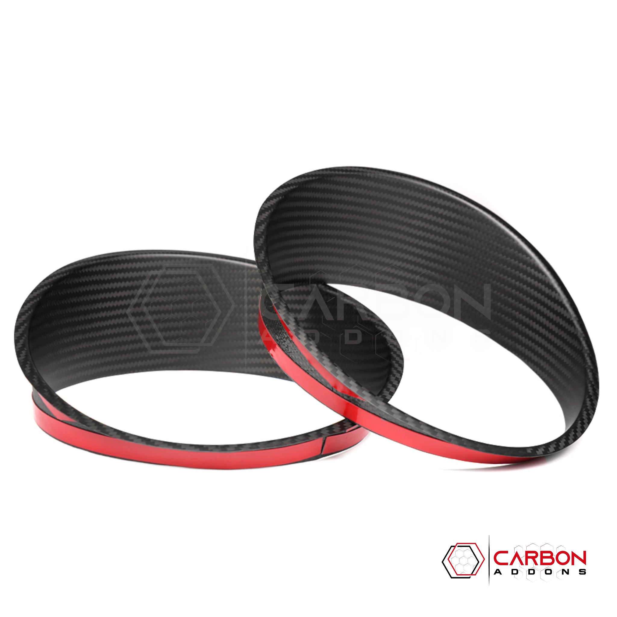 Jeep Gladiator JT & Wrangler JL Headlight Ring Frame Bezel Cover – Real Dry Carbon Fiber (Glossy or Matte) 2020–Current