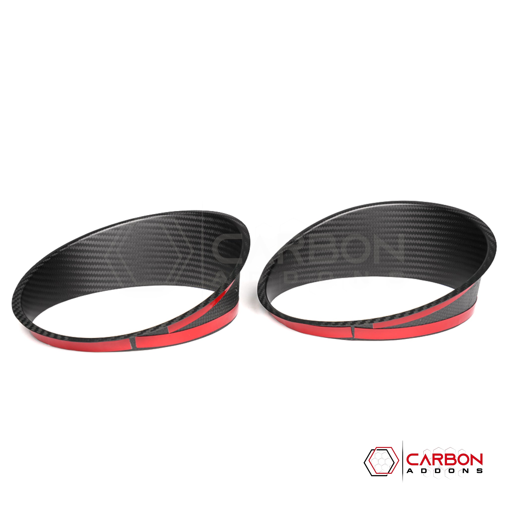 Jeep Gladiator JT & Wrangler JL Headlight Ring Frame Bezel Cover – Real Dry Carbon Fiber (Glossy or Matte) 2020–Current