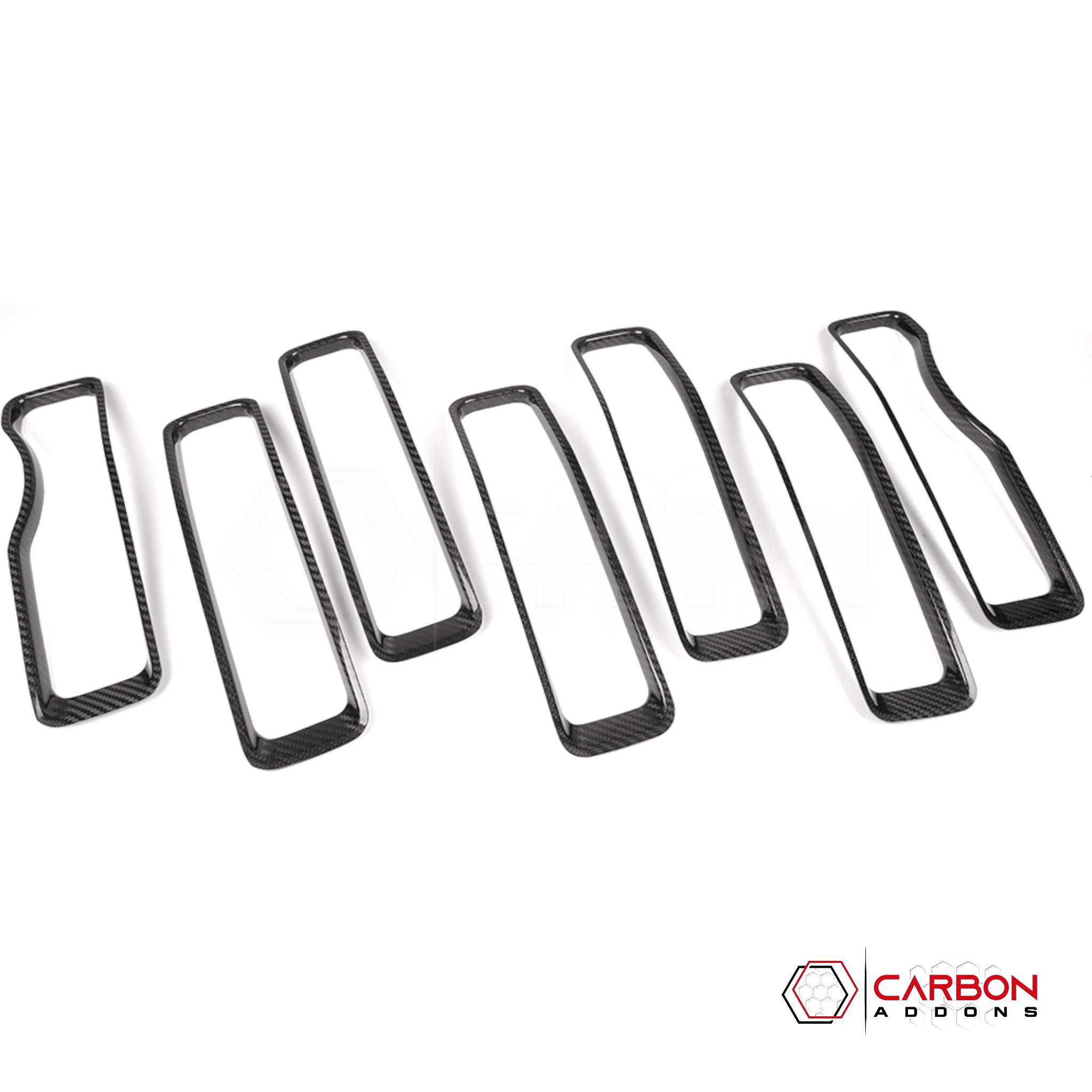 Jeep Gladiator JT & Wrangler JL Grille Insert – Real Dry Carbon Fiber (Glossy or Matte) 2020–Current