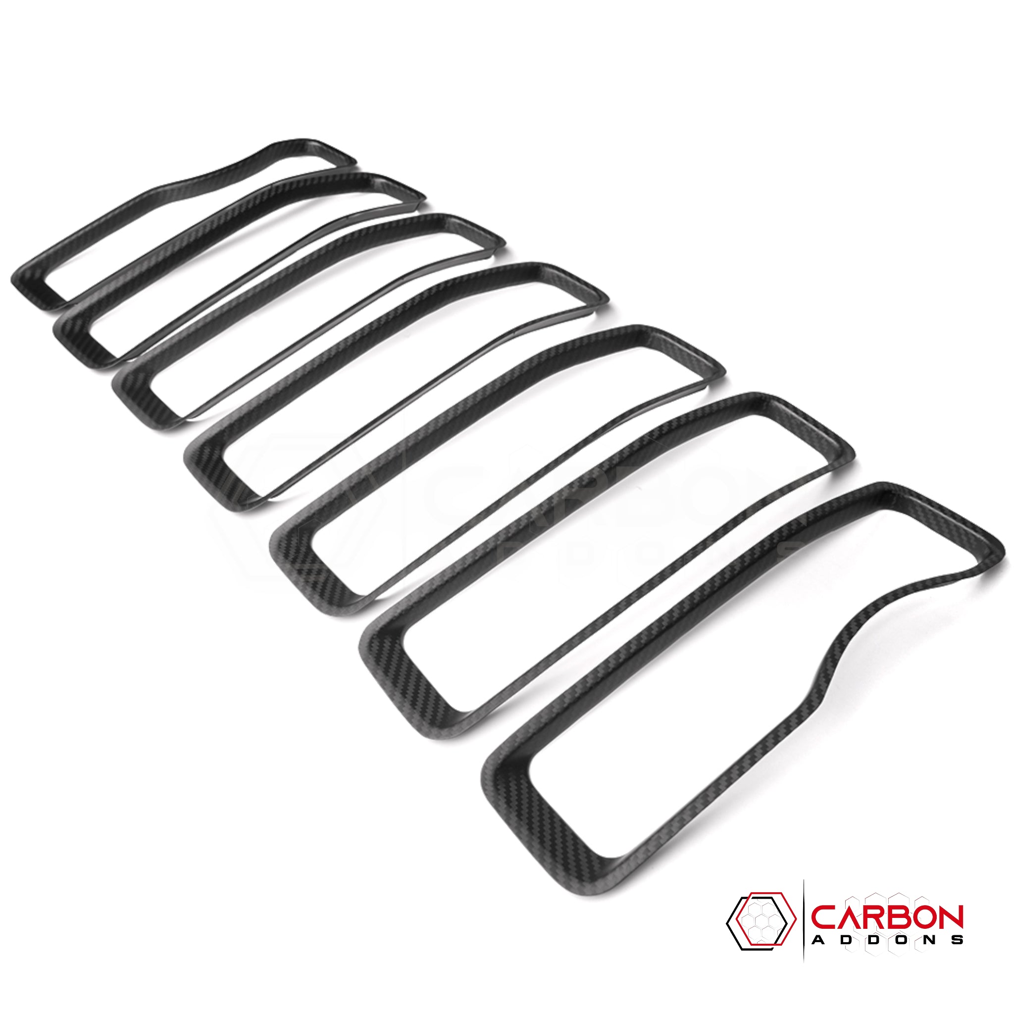 Jeep Gladiator JT & Wrangler JL Grille Insert – Real Dry Carbon Fiber (Glossy or Matte) 2020–Current