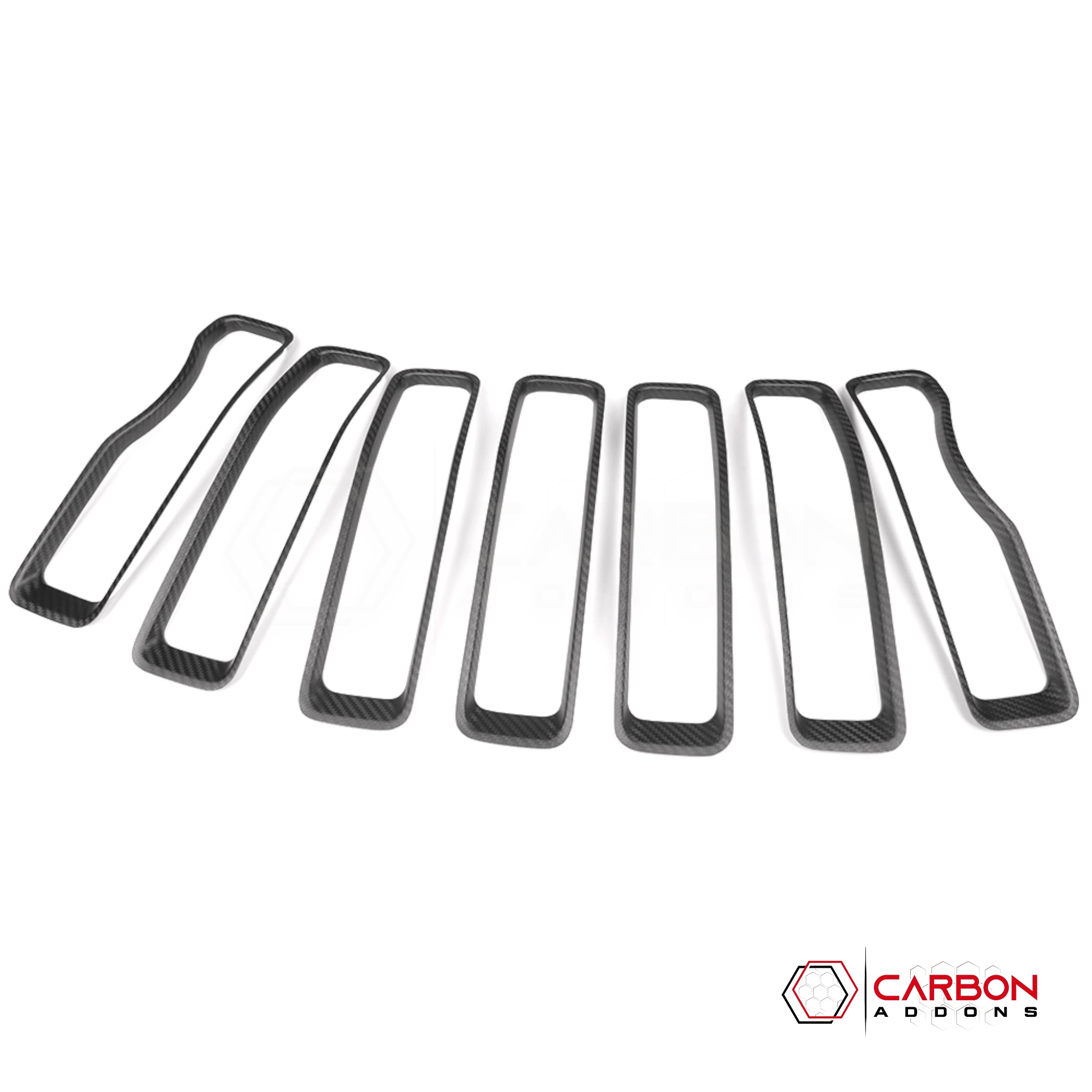 Jeep Gladiator JT & Wrangler JL Grille Insert – Real Dry Carbon Fiber (Glossy or Matte) 2020–Current