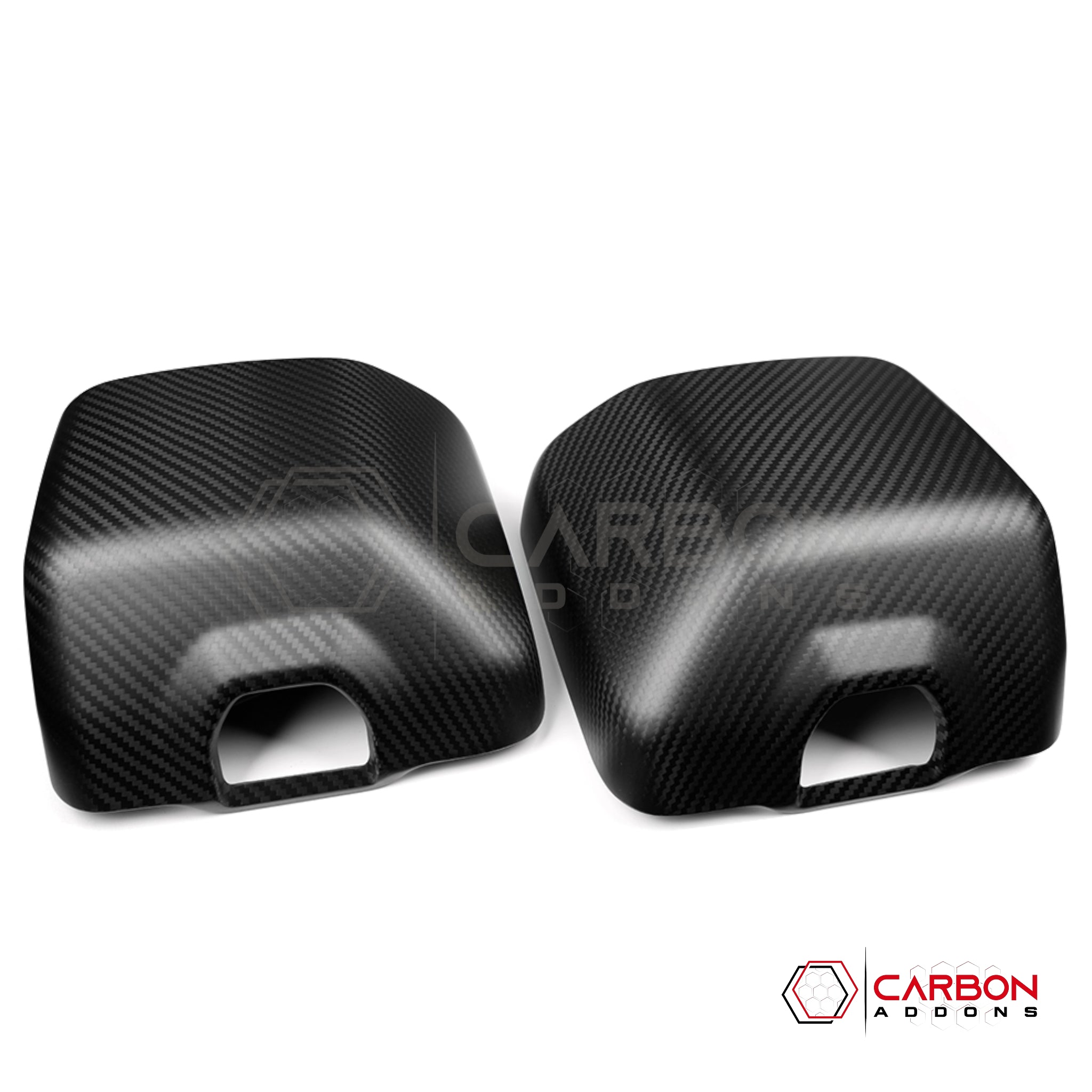 Jeep Gladiator JT & Wrangler JL Side View Mirror Covers (With or Without Light) – Real Dry Carbon Fiber (Glossy or Matte) 2020–Current