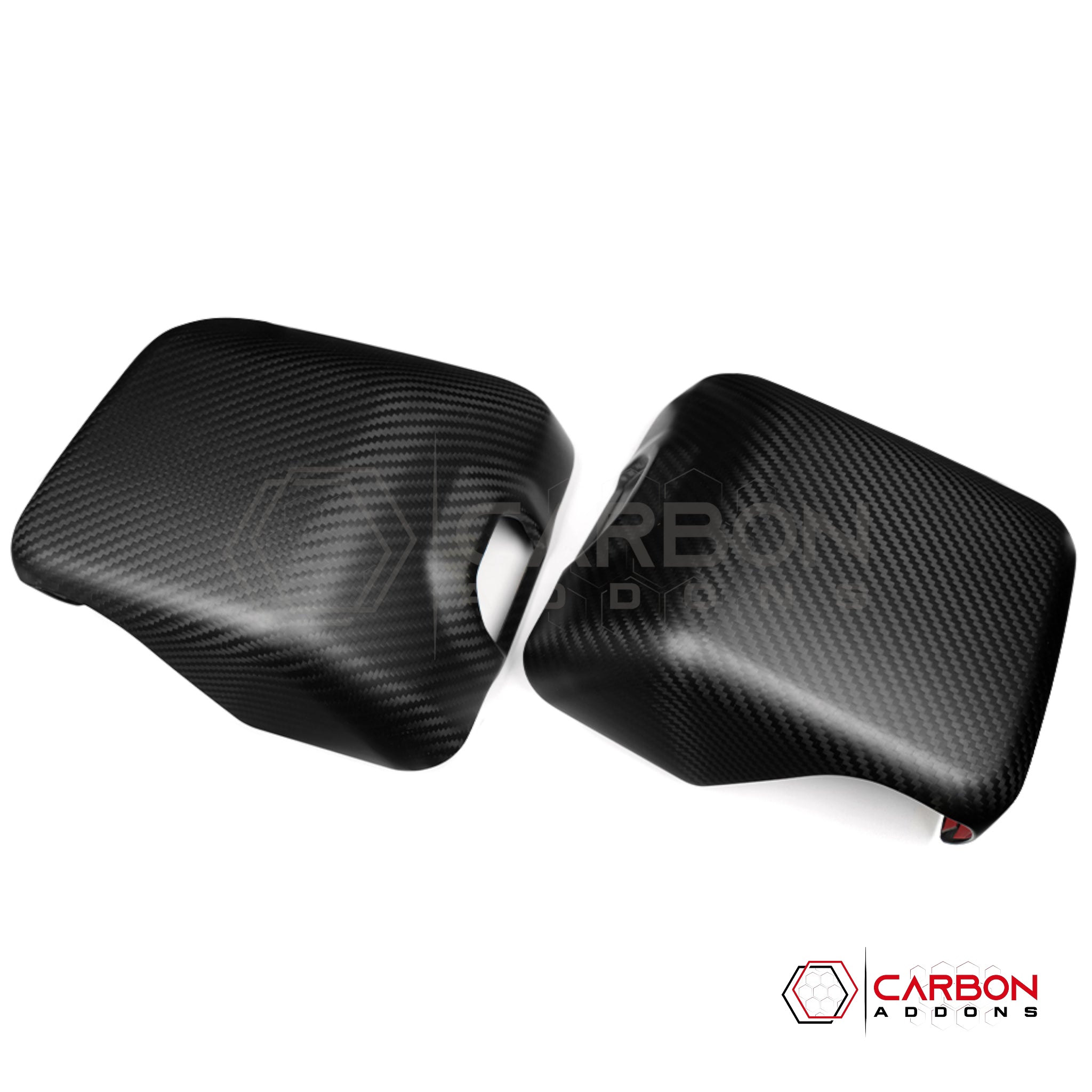 Jeep Gladiator JT & Wrangler JL Side View Mirror Covers (With or Without Light) – Real Dry Carbon Fiber (Glossy or Matte) 2020–Current