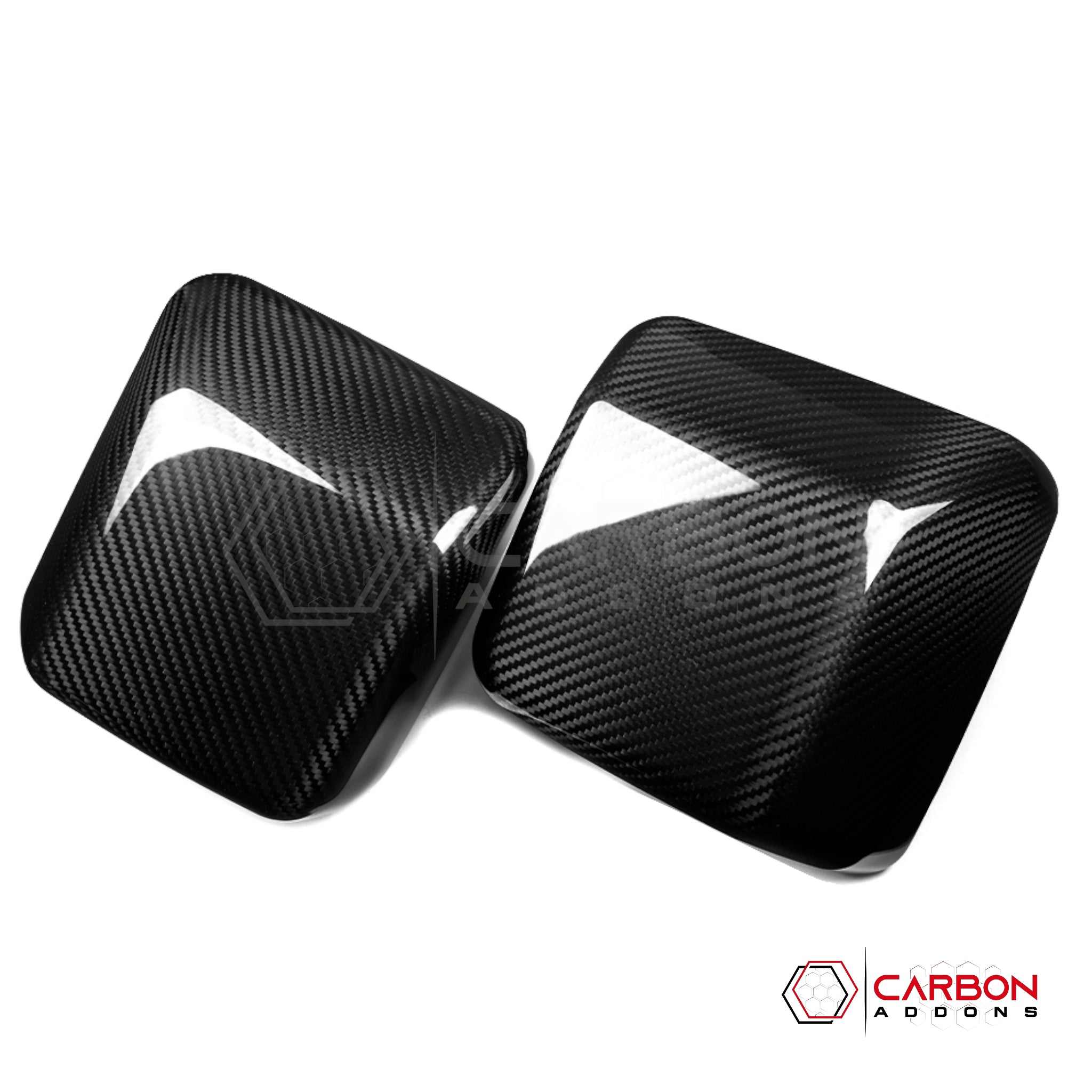Jeep Gladiator JT & Wrangler JL Side View Mirror Covers (With or Without Light) – Real Dry Carbon Fiber (Glossy or Matte) 2020–Current