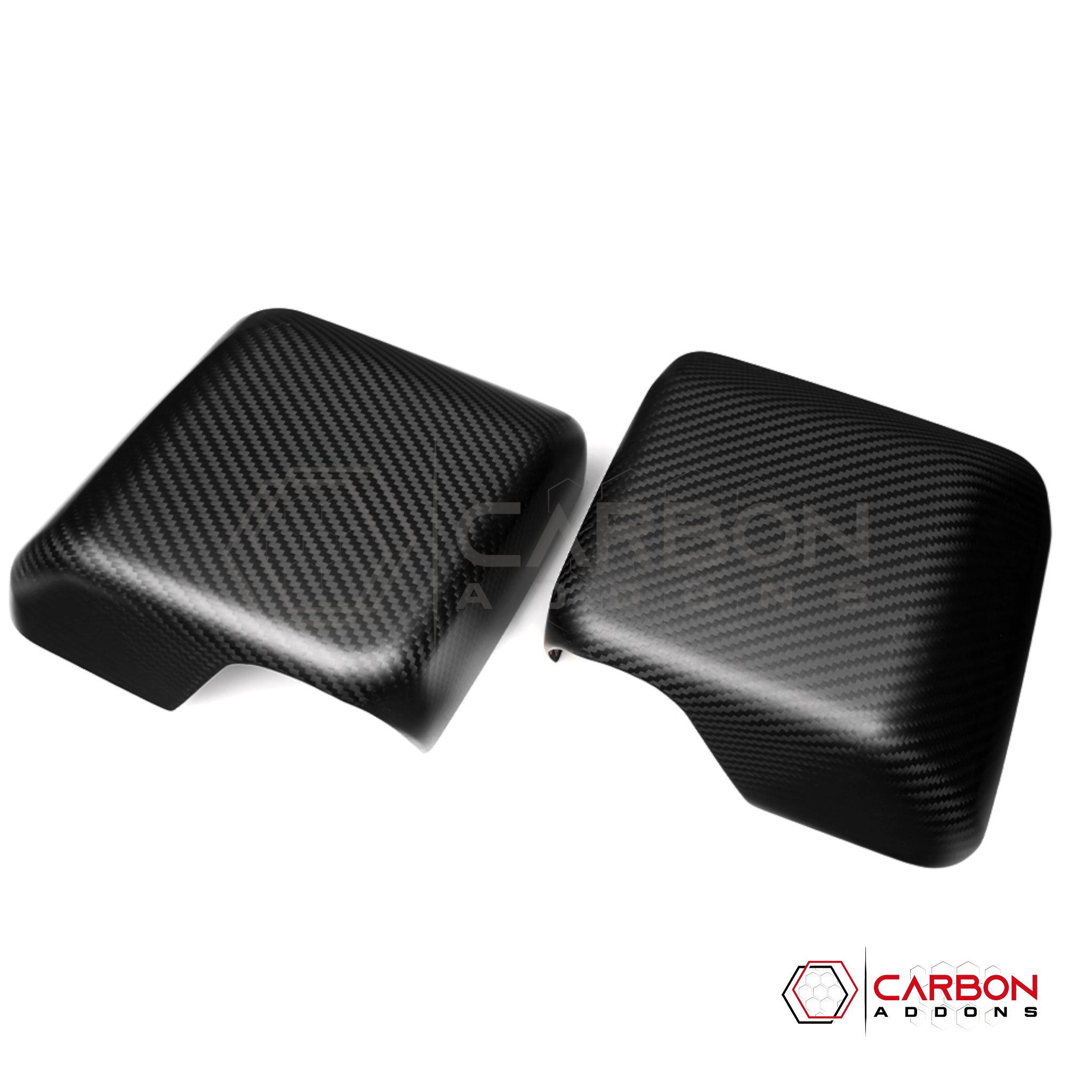 Jeep Gladiator JT & Wrangler JL Side View Mirror Covers (With or Without Light) – Real Dry Carbon Fiber (Glossy or Matte) 2020–Current
