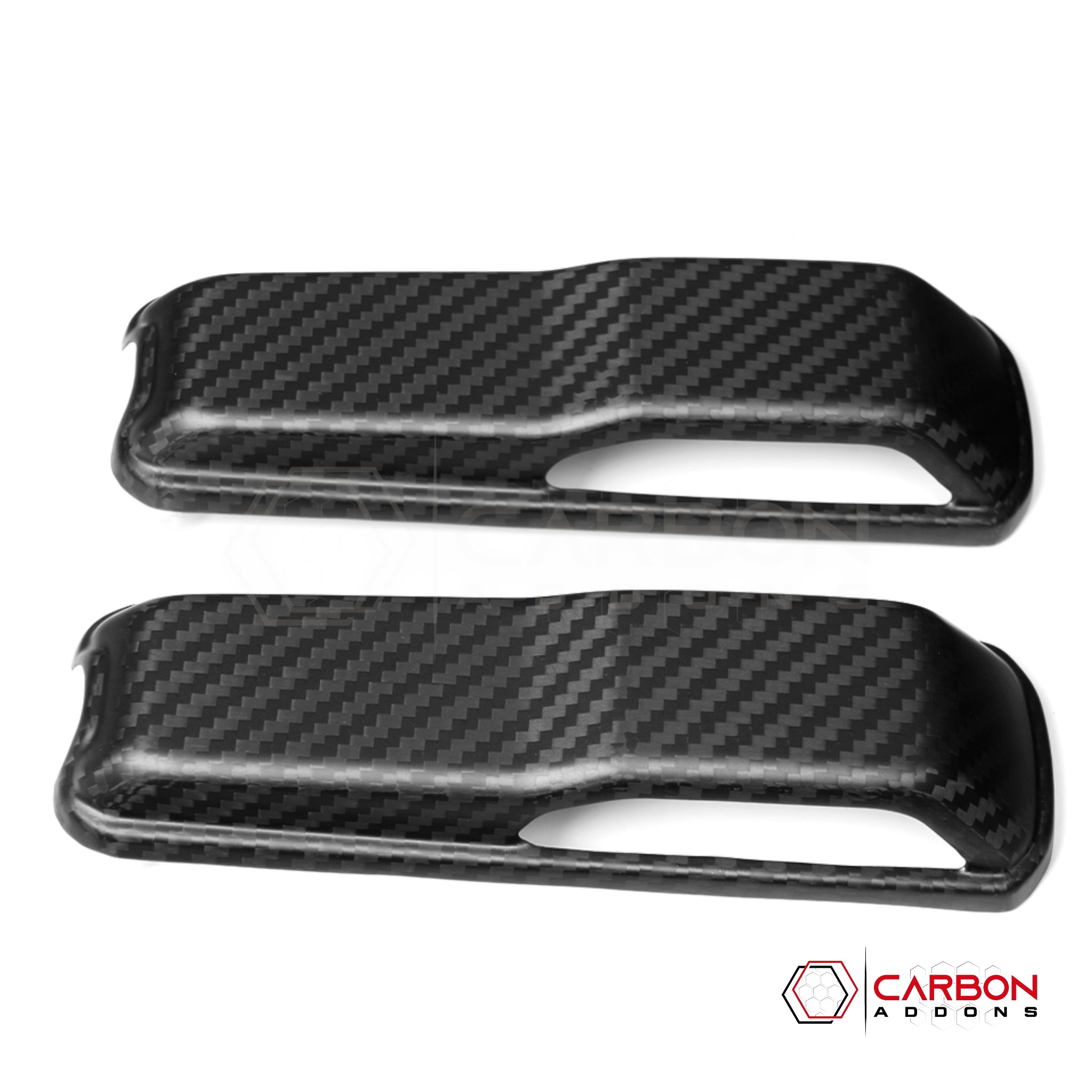 Jeep Gladiator JT & Wrangler JL Windshield Hold Down Bracket Cover – Real Dry Carbon Fiber (Glossy or Matte) 2020–Current