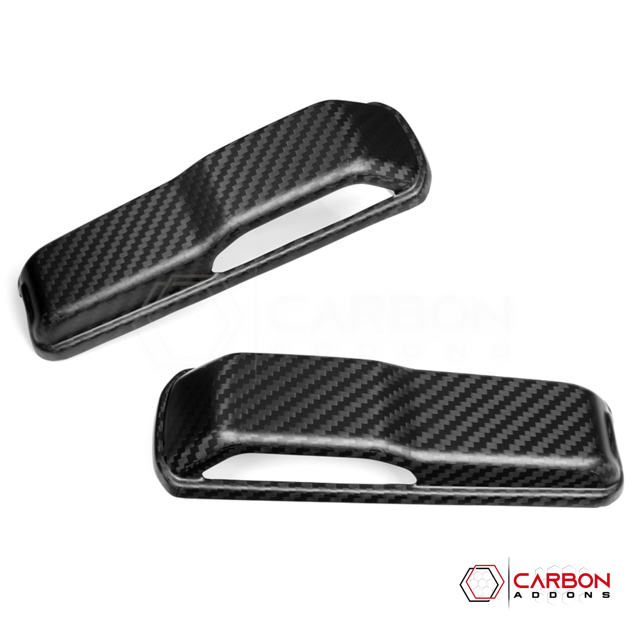 Jeep Gladiator JT & Wrangler JL Windshield Hold Down Bracket Cover – Real Dry Carbon Fiber (Glossy or Matte) 2020–Current