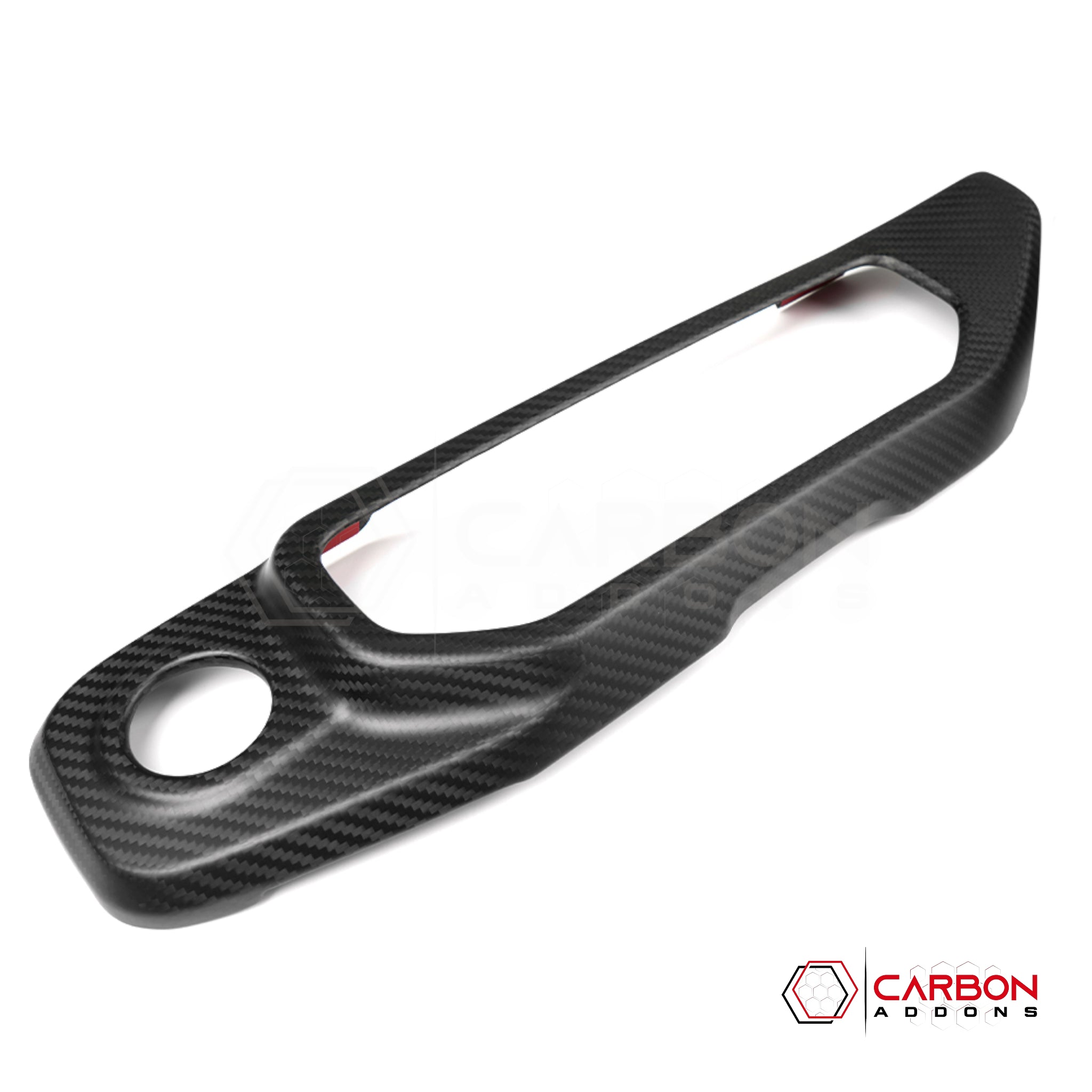 Jeep Gladiator Push Start Button & Radio Control Trim Cover – Real Dry Carbon Fiber (Glossy or Matte) 2020–Current