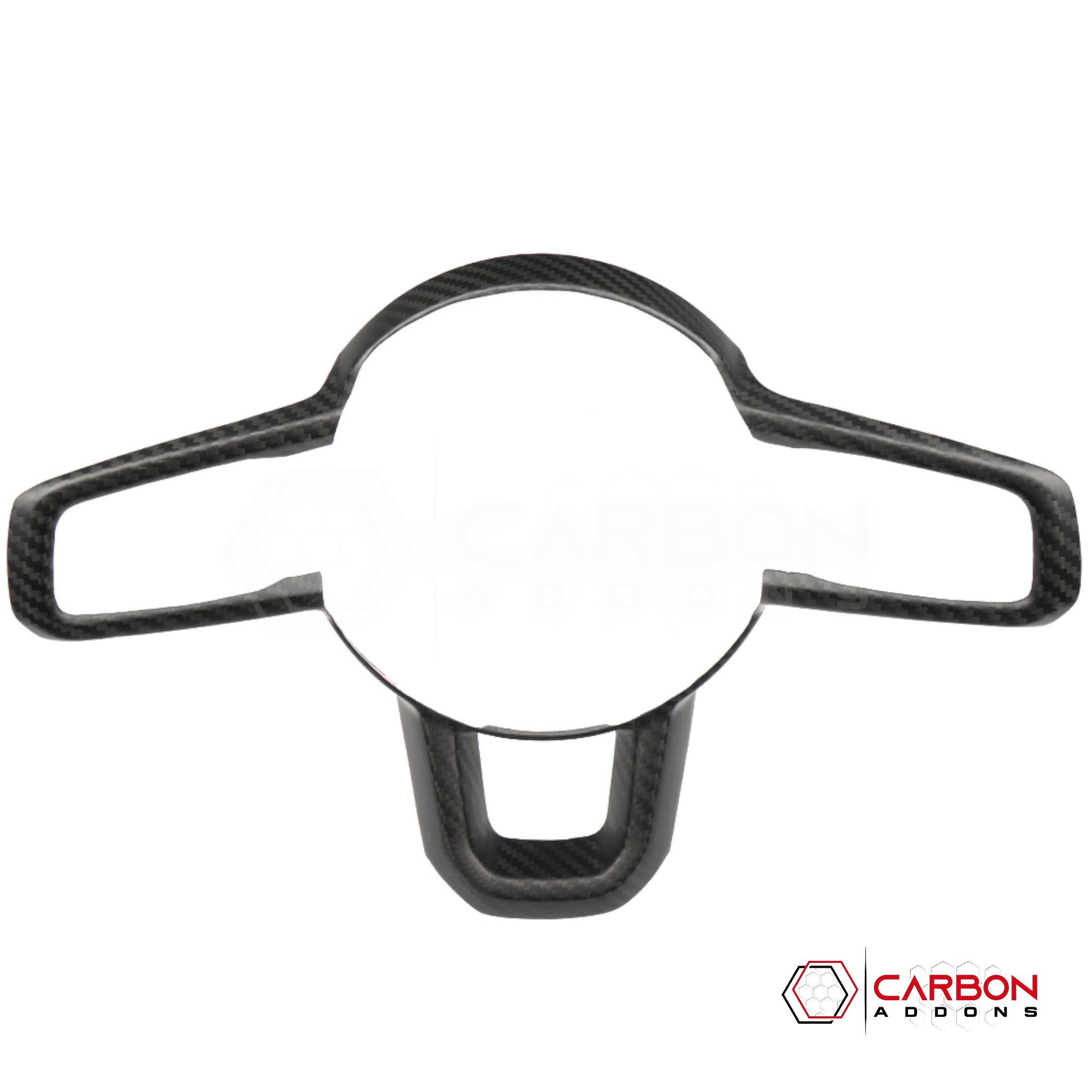 Jeep Gladiator Steering Wheel Trim Cover – Real Dry Carbon Fiber (Glossy or Matte) 2020–Current