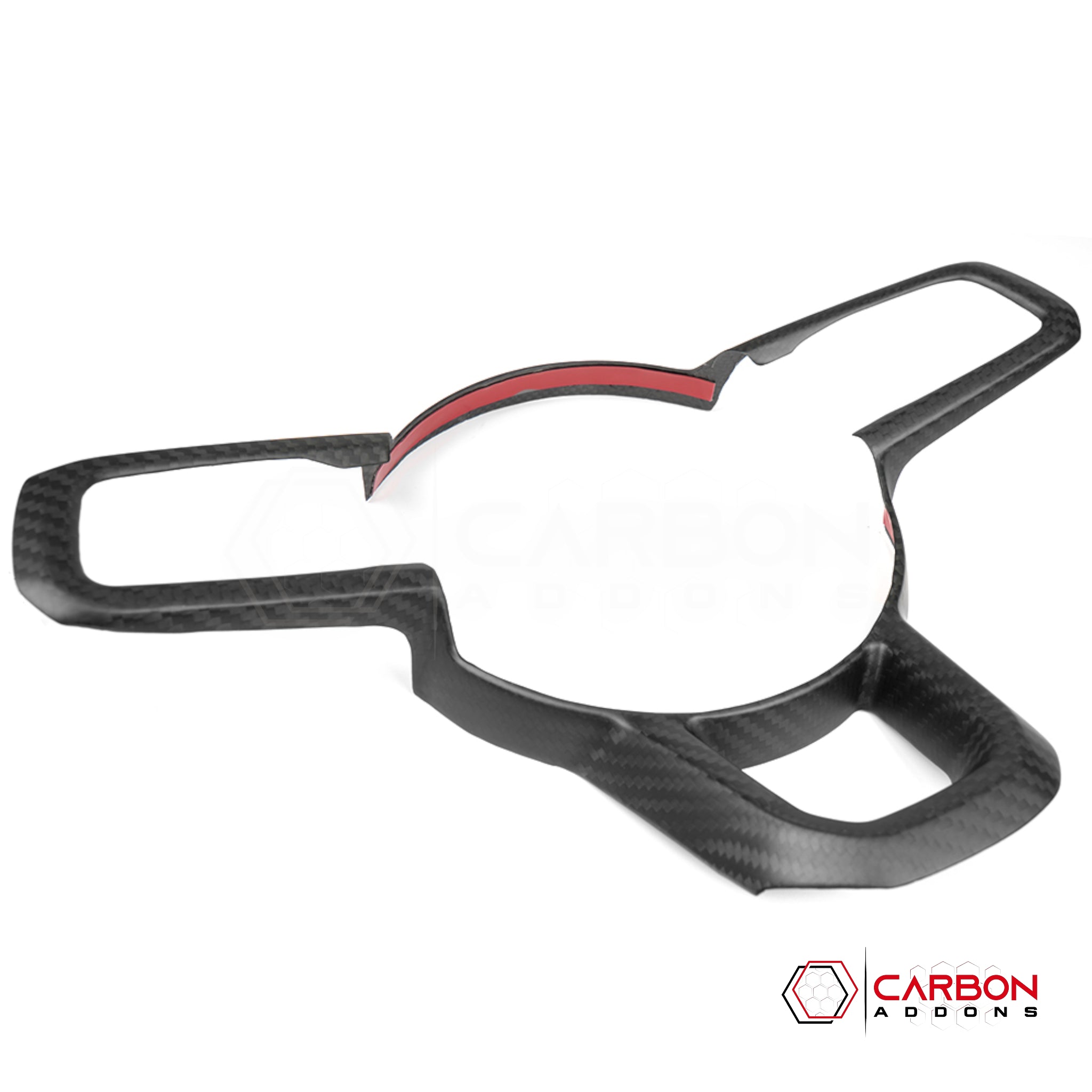 Jeep Gladiator Steering Wheel Trim Cover – Real Dry Carbon Fiber (Glossy or Matte) 2020–Current