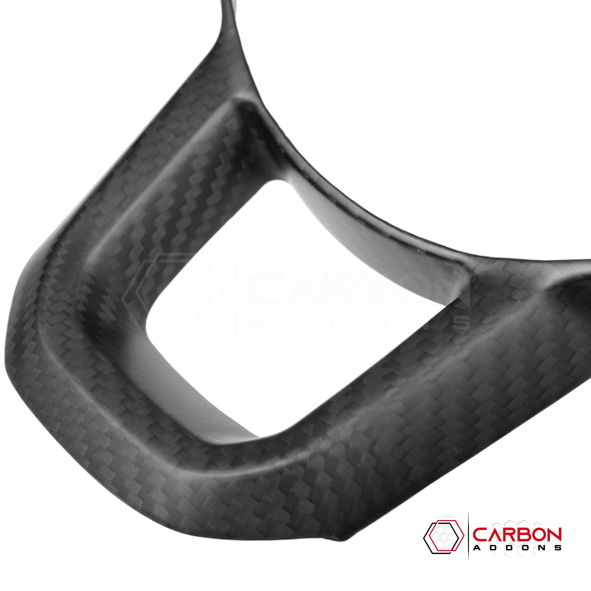 Jeep Gladiator Steering Wheel Trim Cover – Real Dry Carbon Fiber (Glossy or Matte) 2020–Current