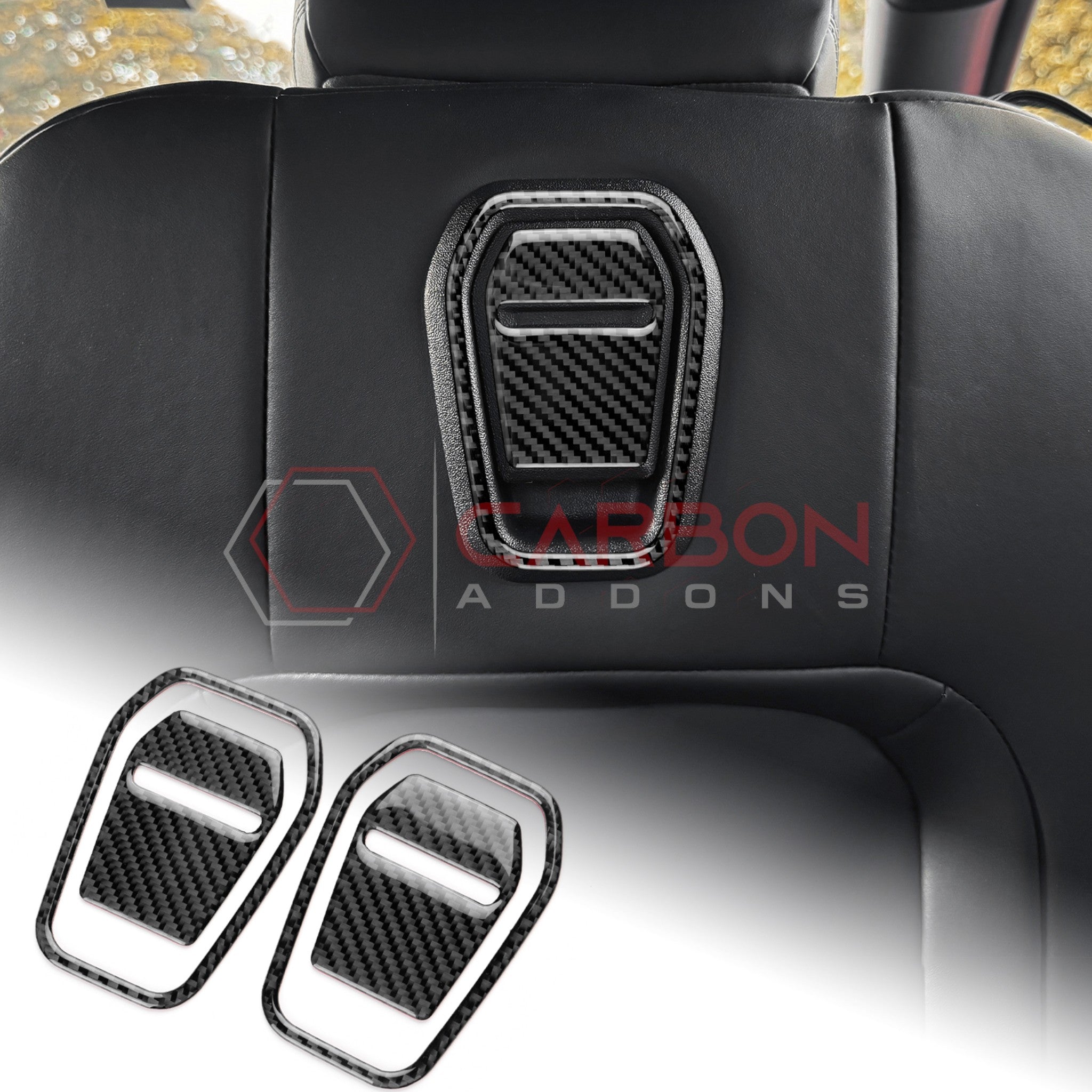 2024+ S650 Ford Mustang Real Carbon Fiber Front Seat Recliner Overlay