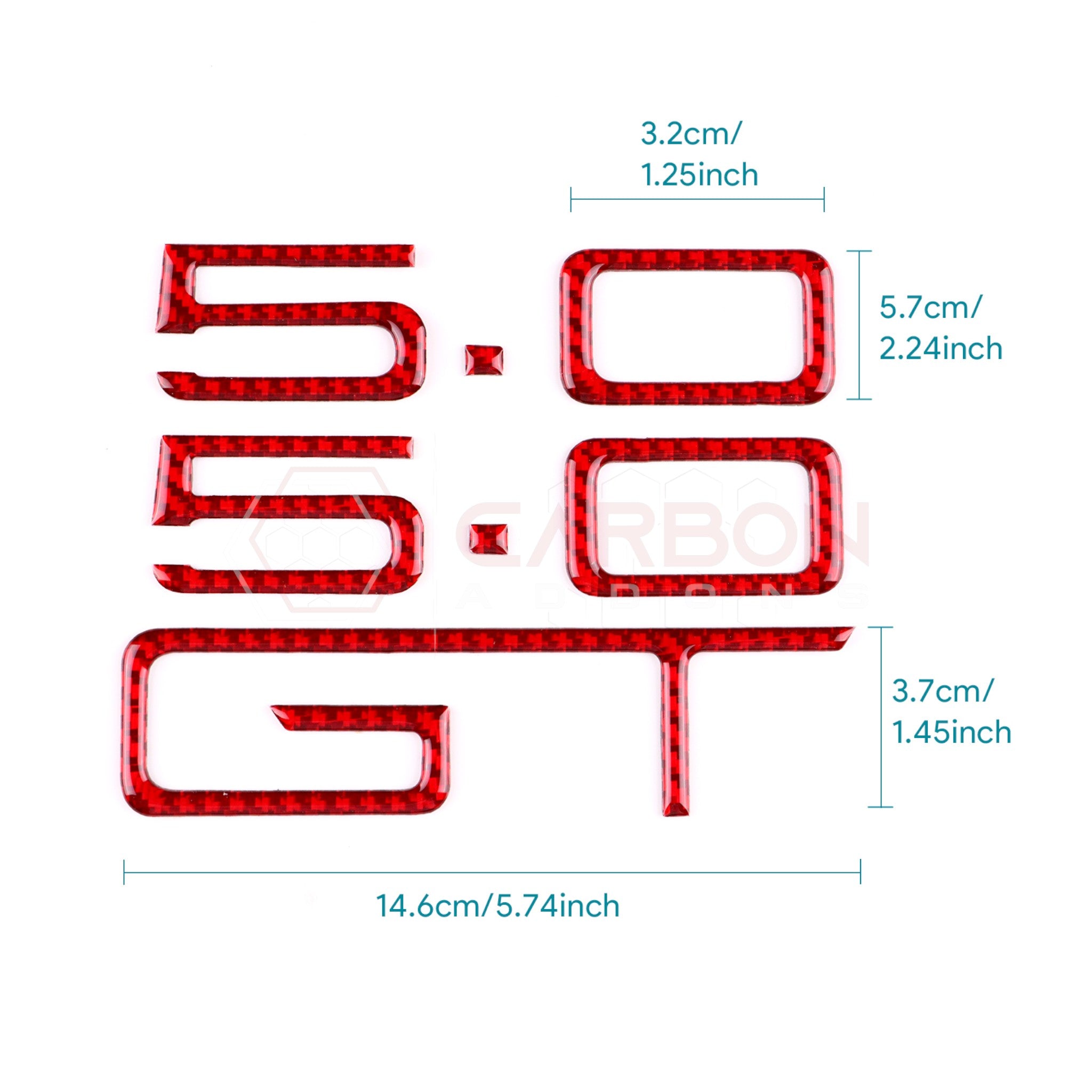 2024+ S650 Ford Mustang GT Exterior Carbon Fiber Emblem Overlays