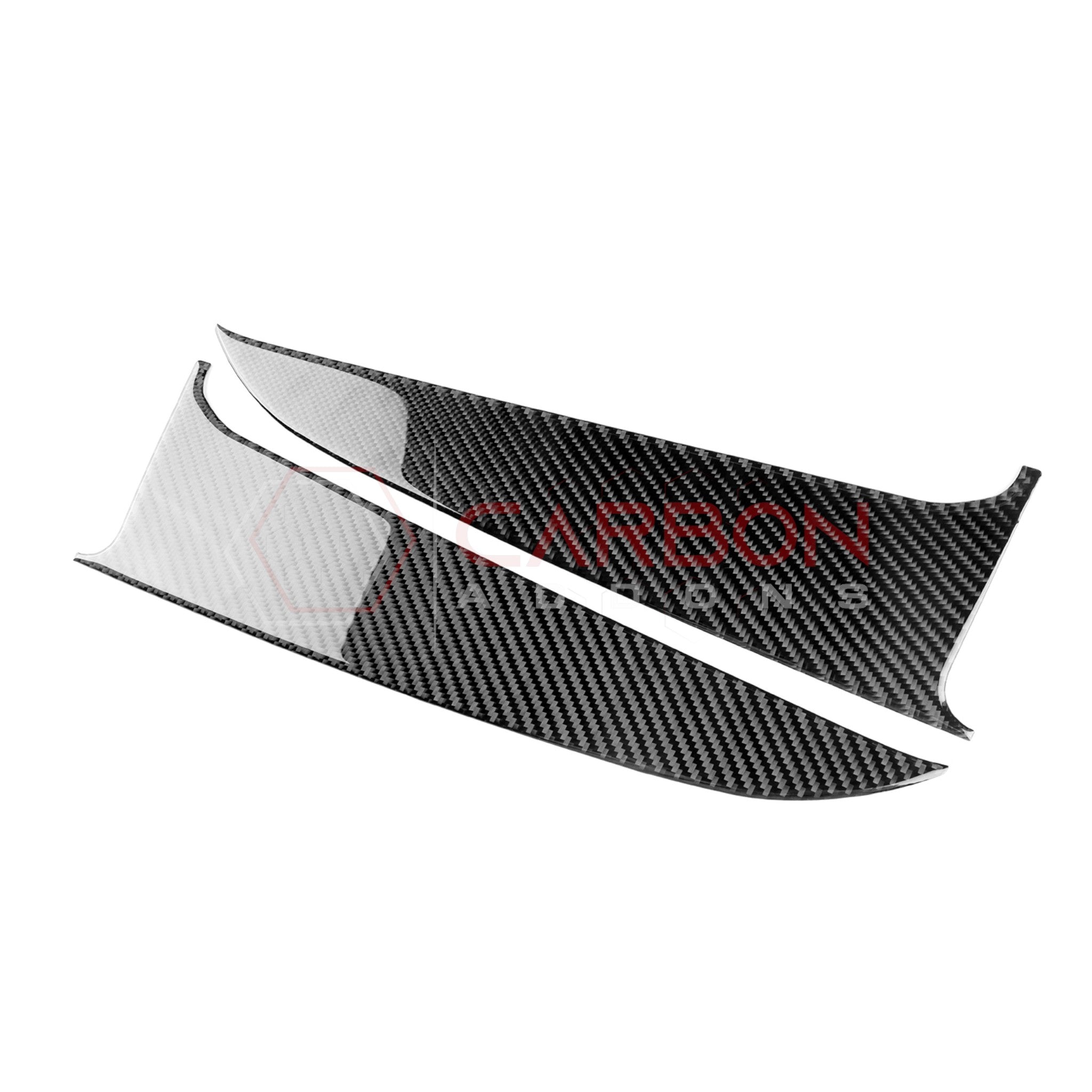 2024+ S650 Ford Mustang Real Carbon Fiber Door Lower Panel Trim Overlay