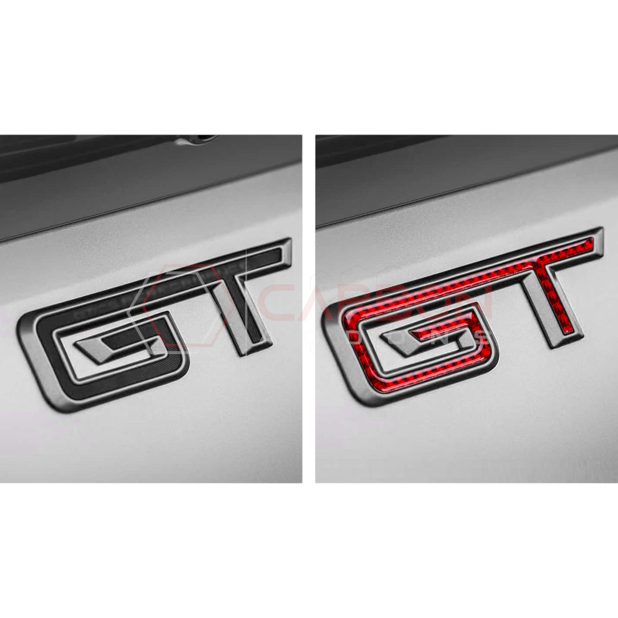 2024+ S650 Ford Mustang GT Exterior Carbon Fiber Emblem Overlays