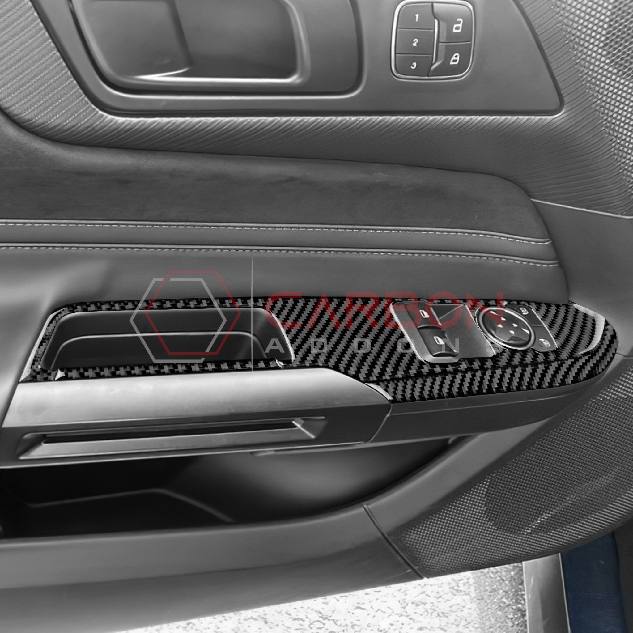 2024+ S650 Ford Mustang Real Carbon Window switch Trim Overlay