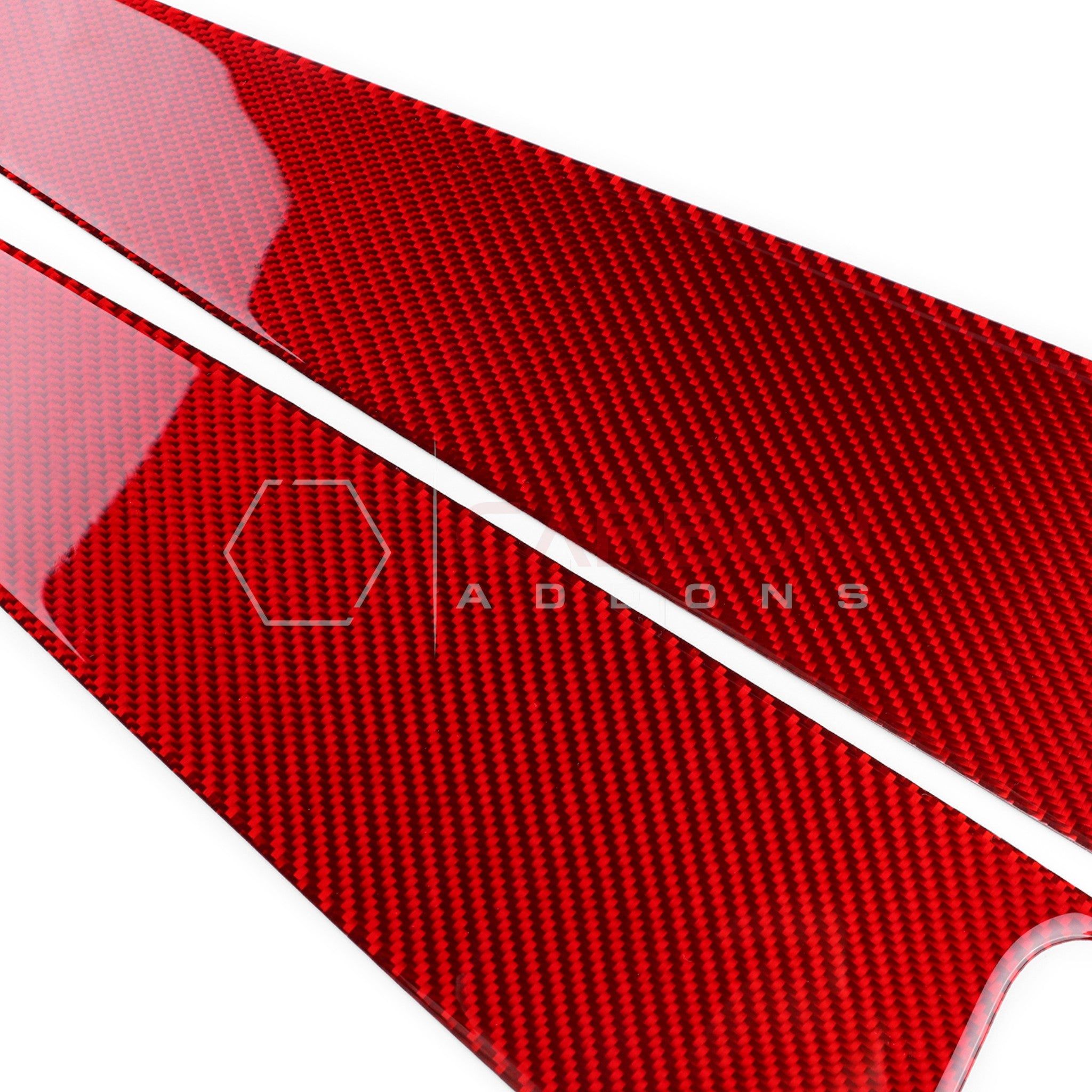 2024+ S650 Ford Mustang Real Carbon Fiber Door Lower Panel Trim Overlay